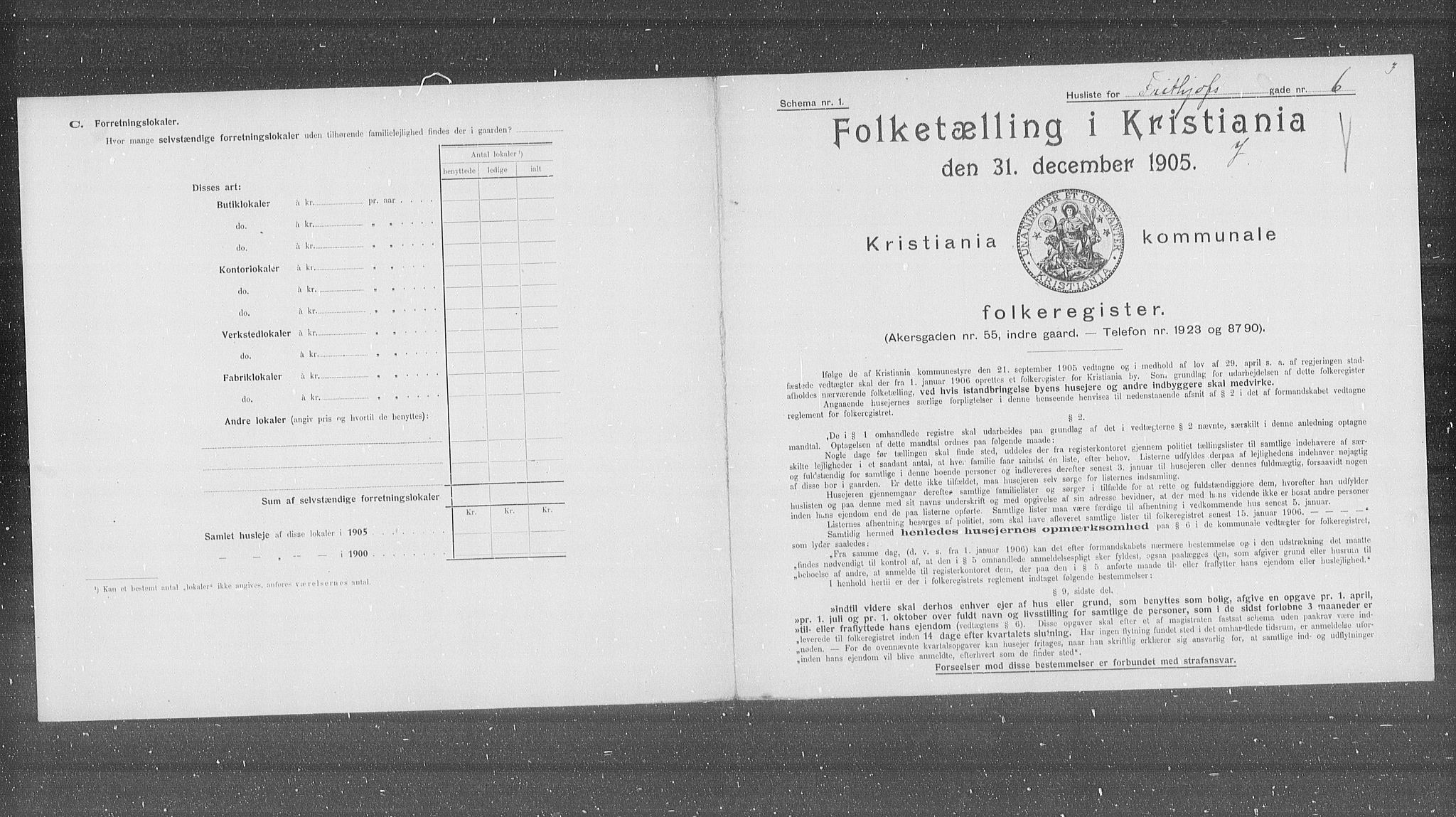 OBA, Kommunal folketelling 31.12.1905 for Kristiania kjøpstad, 1905, s. 13957