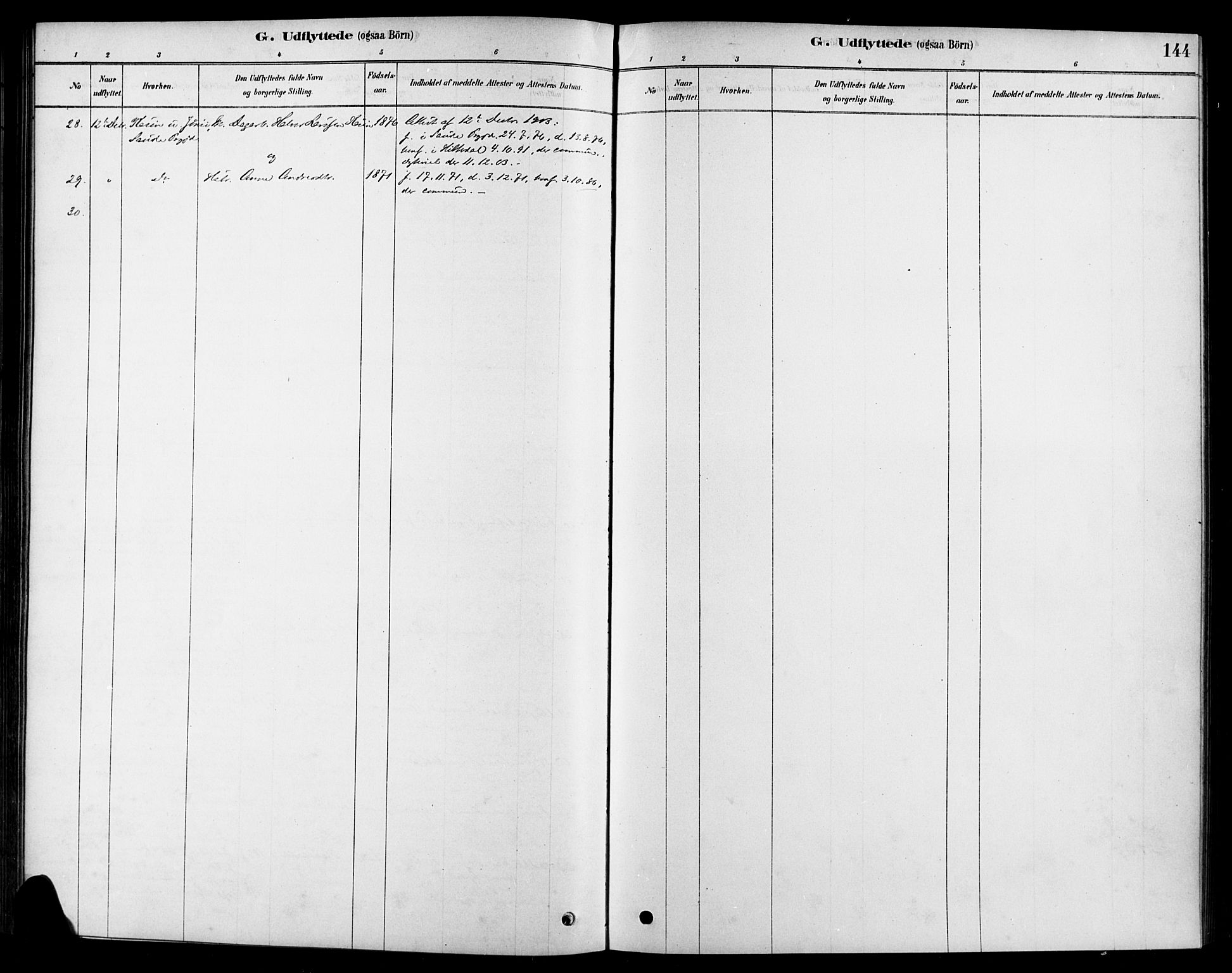 Heddal kirkebøker, SAKO/A-268/F/Fa/L0009: Ministerialbok nr. I 9, 1878-1903, s. 144
