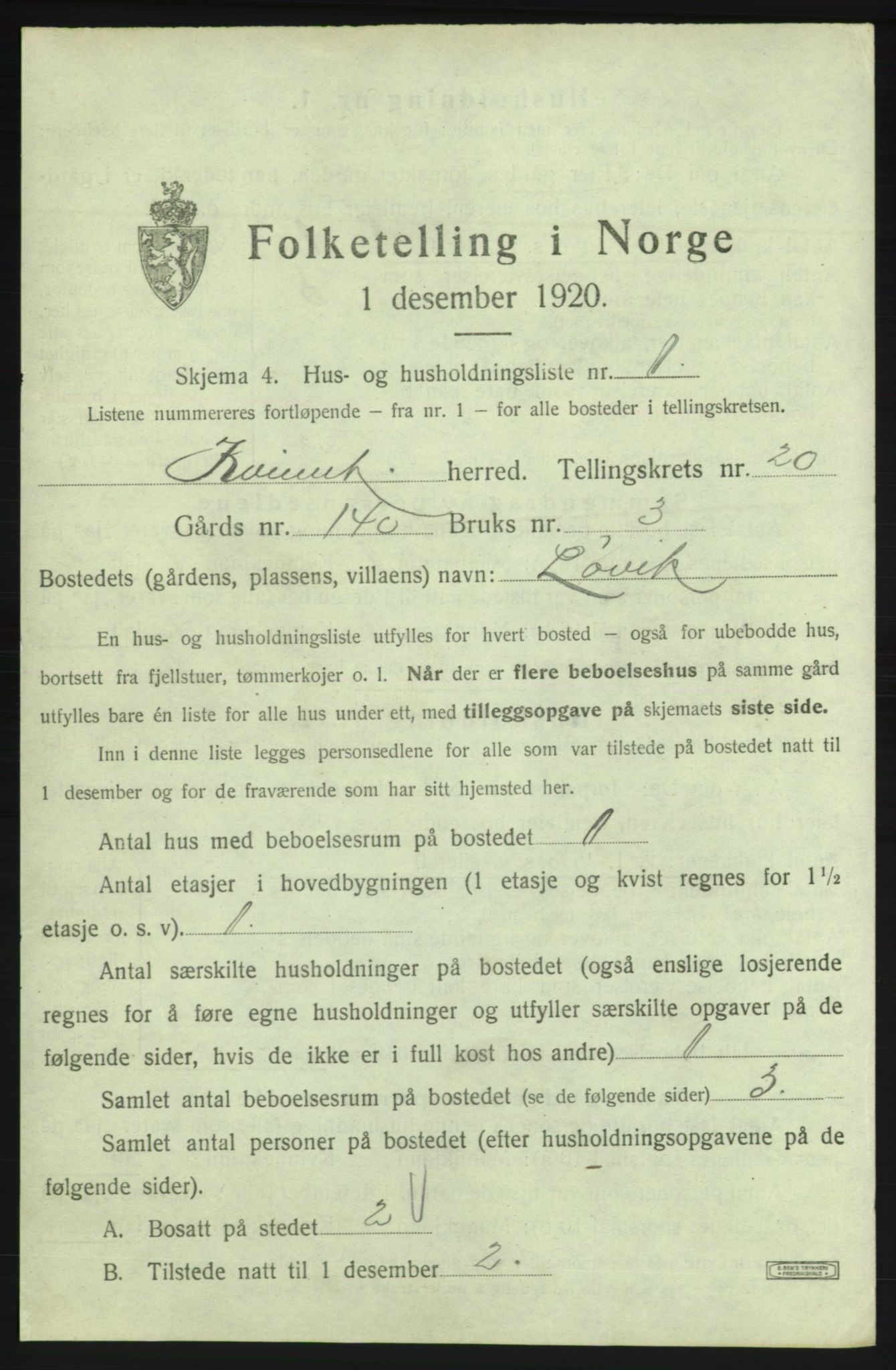 SAB, Folketelling 1920 for 1224 Kvinnherad herred, 1920, s. 3009