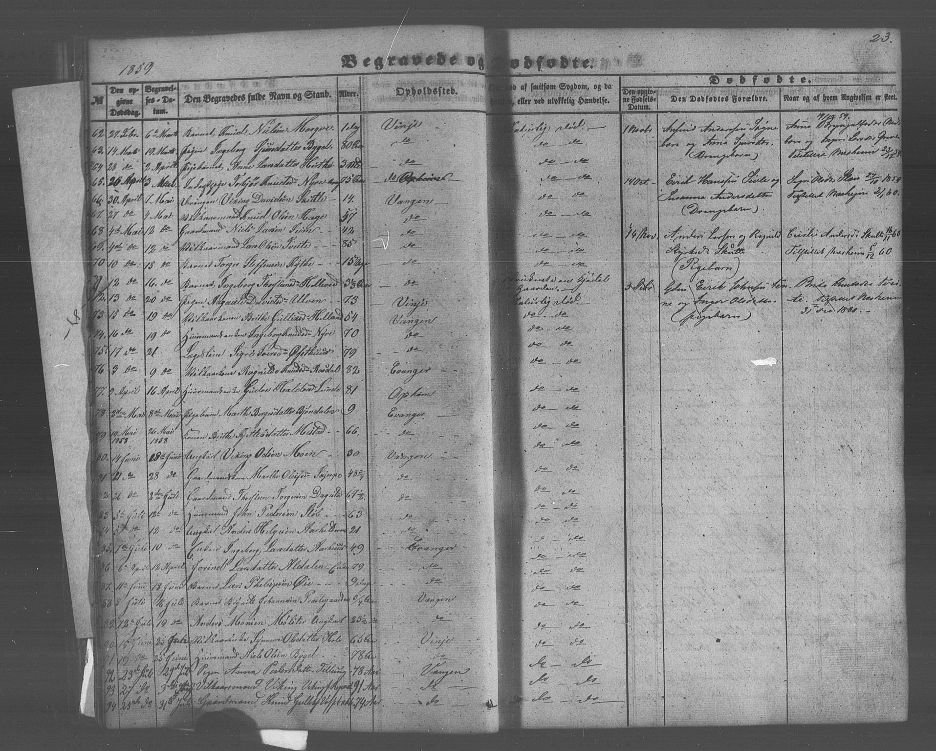Voss sokneprestembete, AV/SAB-A-79001/H/Haa: Ministerialbok nr. A 20, 1855-1886, s. 23