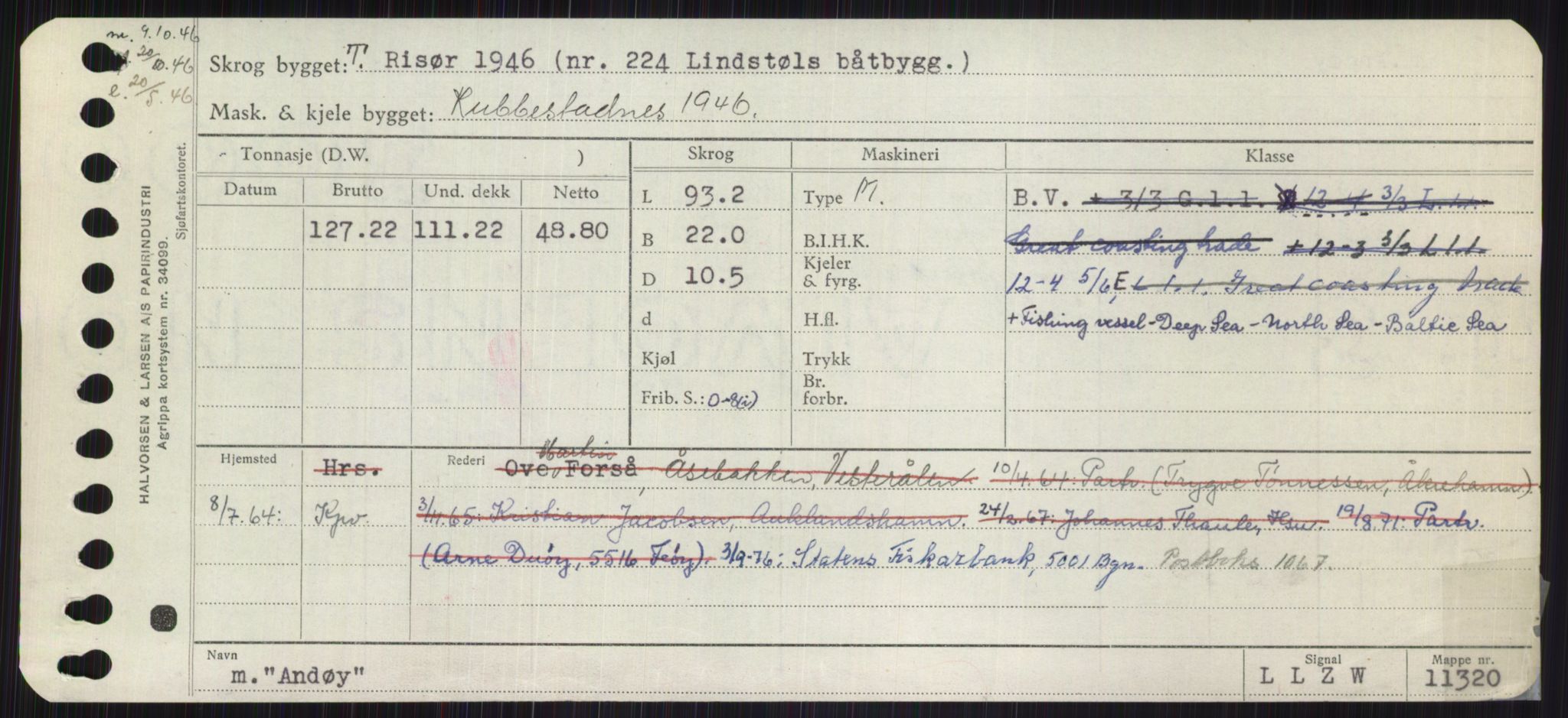 Sjøfartsdirektoratet med forløpere, Skipsmålingen, RA/S-1627/H/Ha/L0001/0001: Fartøy, A-Eig / Fartøy A-Bjøn, s. 249