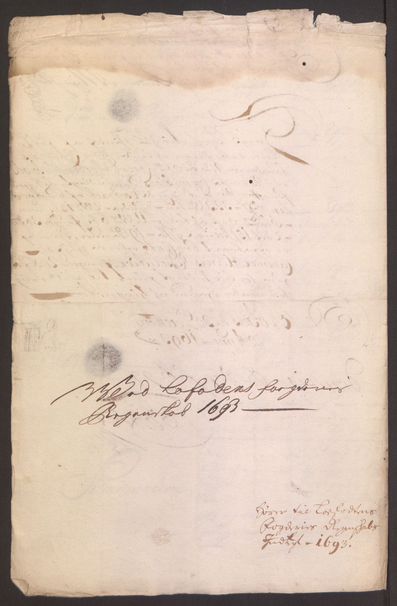 Rentekammeret inntil 1814, Reviderte regnskaper, Fogderegnskap, AV/RA-EA-4092/R67/L4675: Fogderegnskap Vesterålen, Andenes og Lofoten, 1691-1693, s. 286