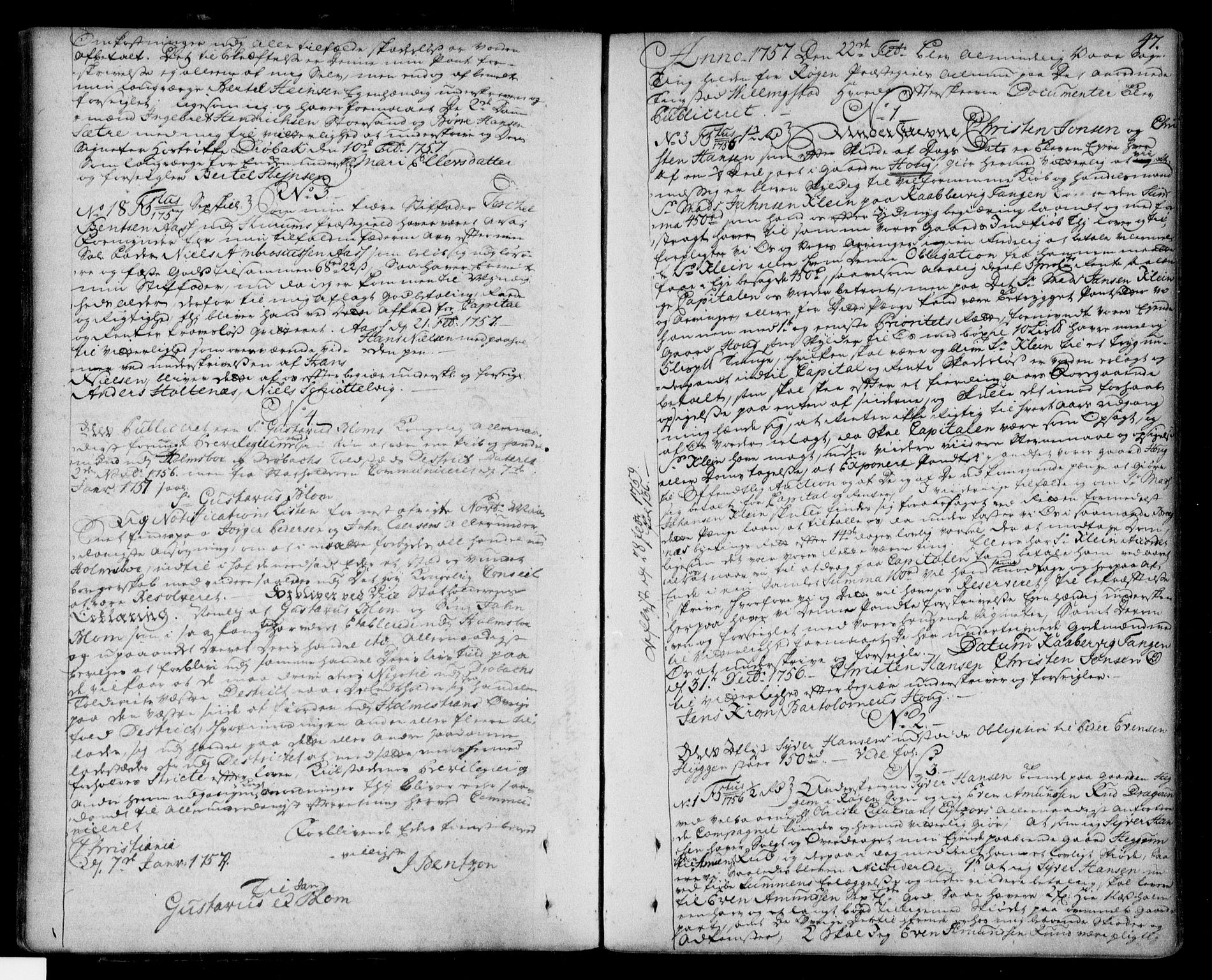 Lier, Røyken og Hurum sorenskriveri, SAKO/A-89/G/Ga/Gaa/L0003: Pantebok nr. III, 1756-1771, s. 47