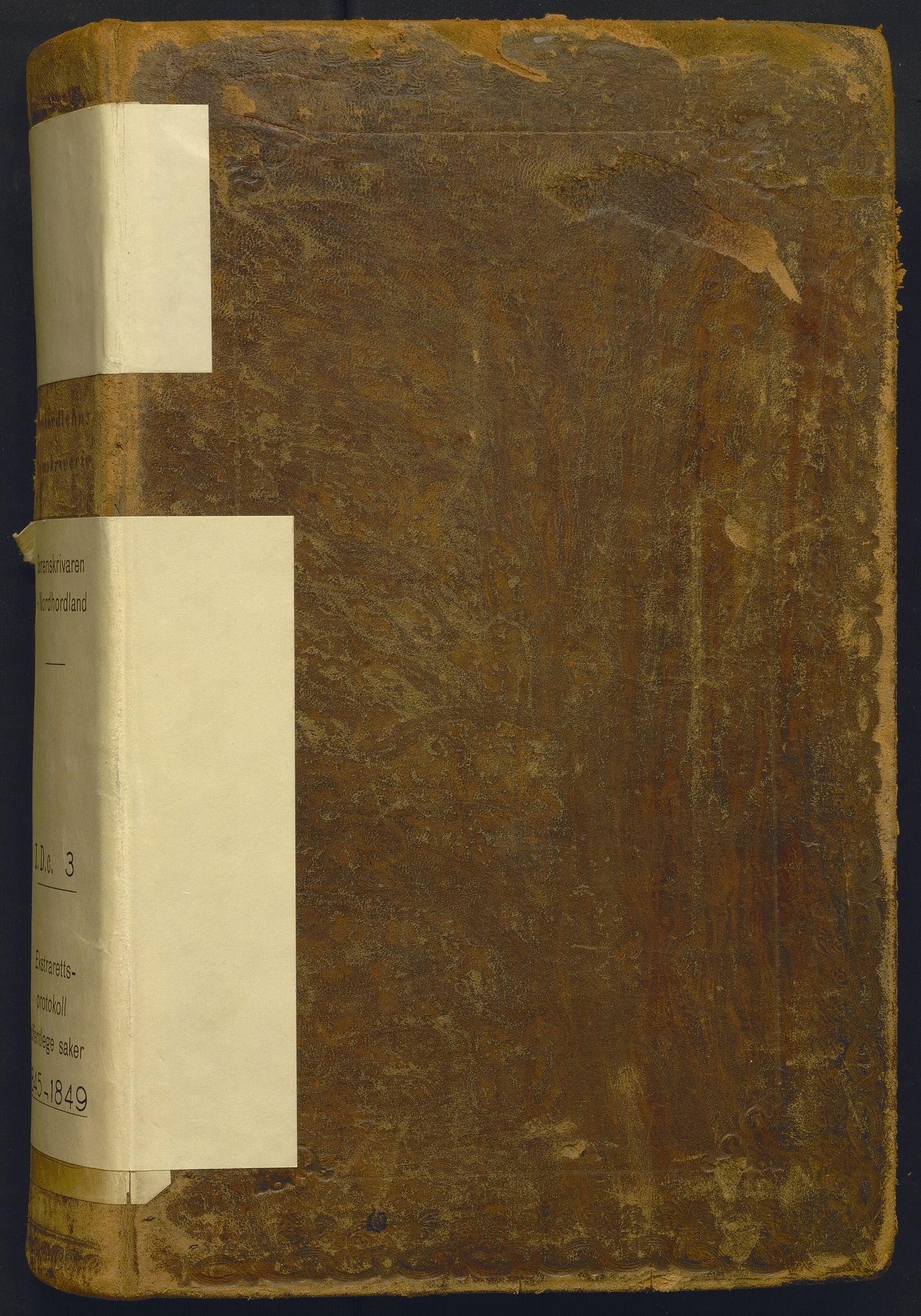 Nordhordland sorenskrivar, AV/SAB-A-2901/1/F/Fd/Fdc/L0003: Ekstrarettsprotkoller, offentlege sakar., 1845-1849