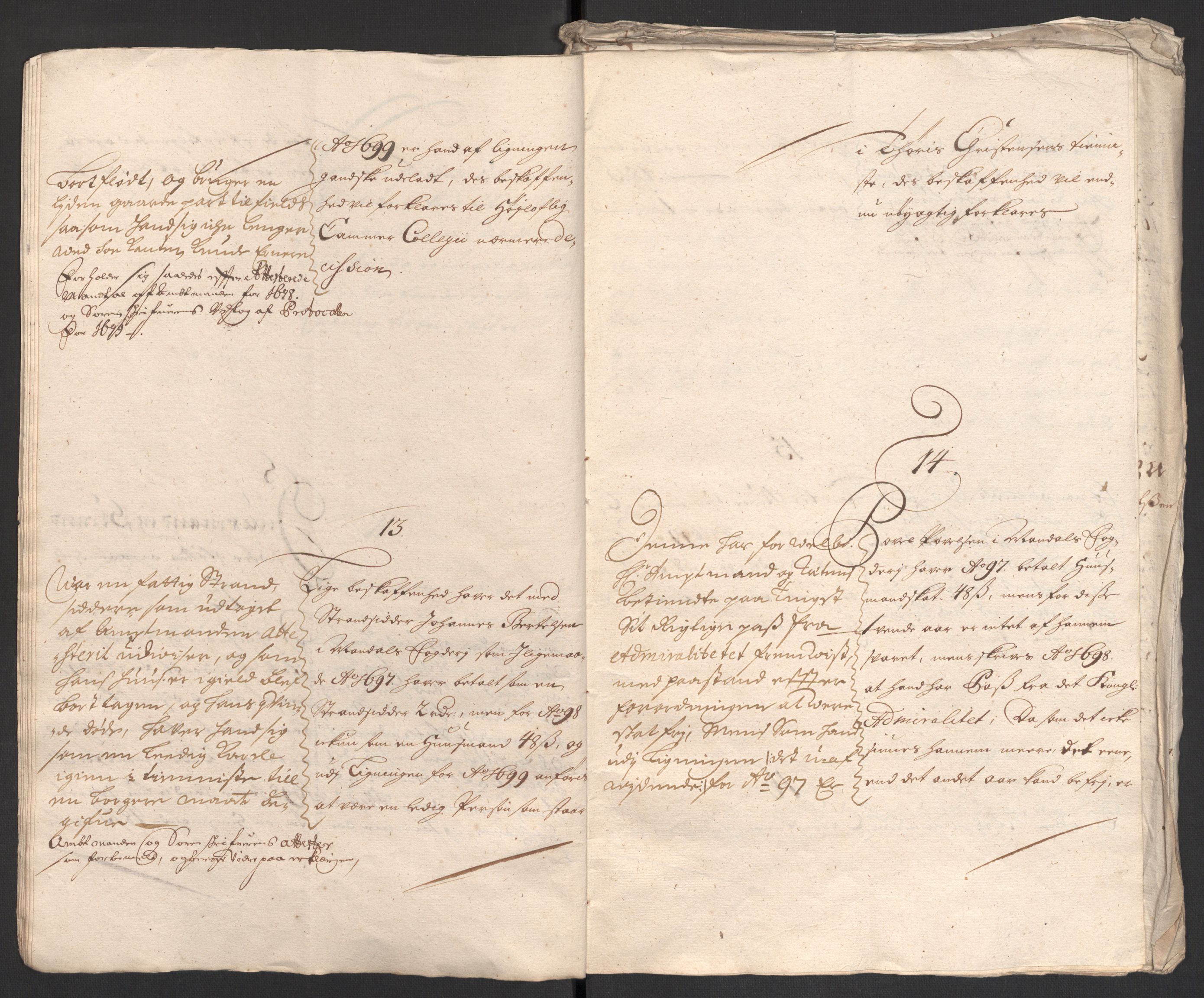 Rentekammeret inntil 1814, Reviderte regnskaper, Fogderegnskap, AV/RA-EA-4092/R43/L2547: Fogderegnskap Lista og Mandal, 1698-1699, s. 336