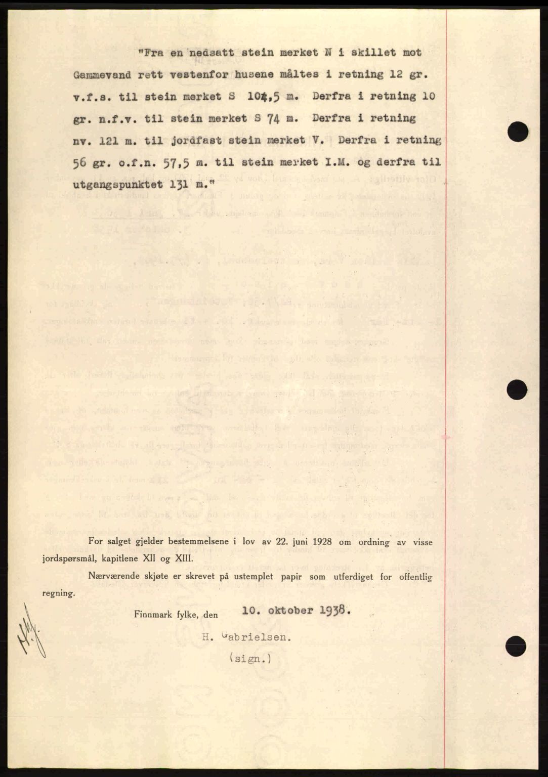 Alta fogderi/sorenskriveri, SATØ/SATØ-5/1/K/Kd/L0031pantebok: Pantebok nr. 31, 1938-1939, Dagboknr: 703/1938