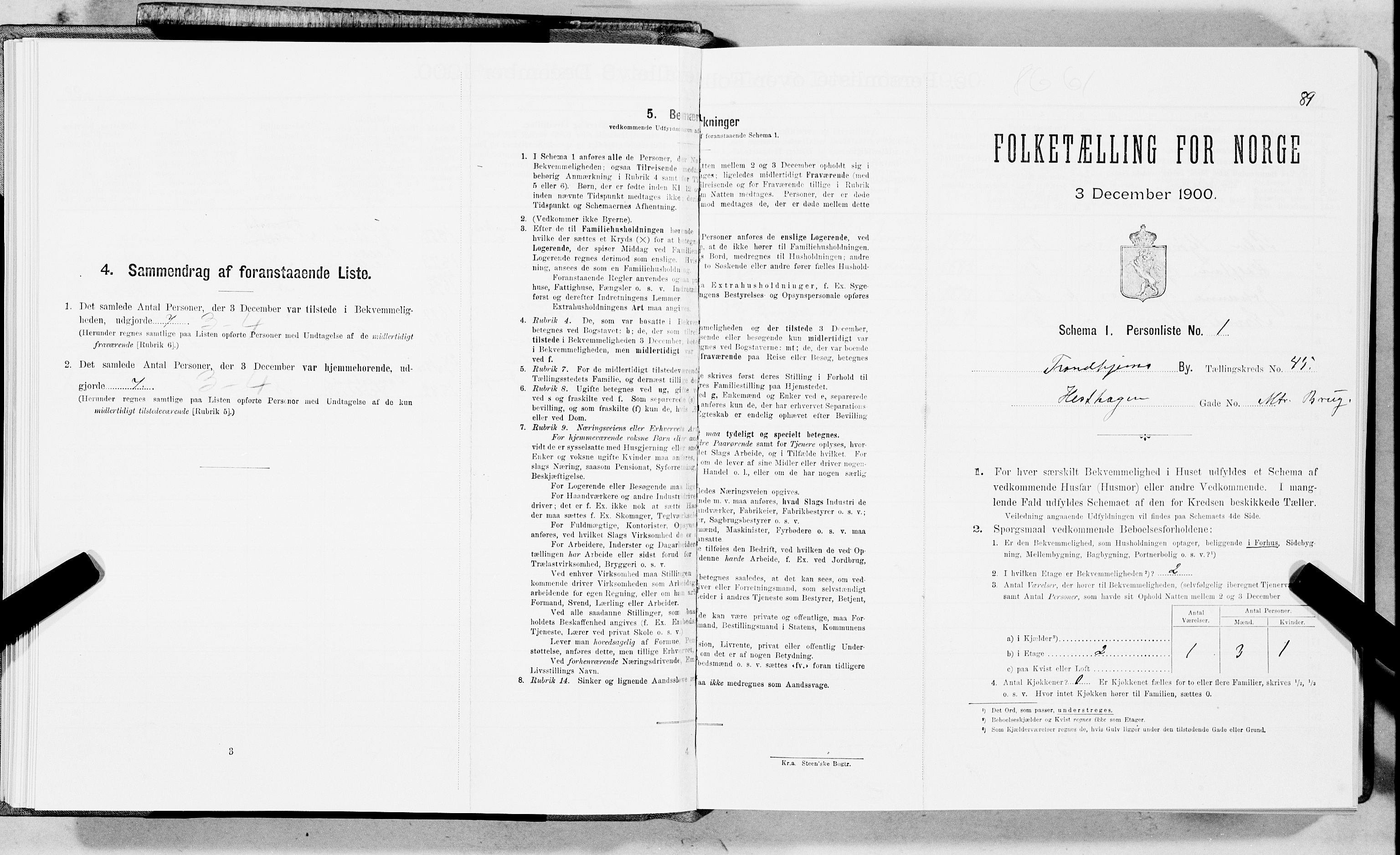 SAT, Folketelling 1900 for 1601 Trondheim kjøpstad, 1900, s. 7392