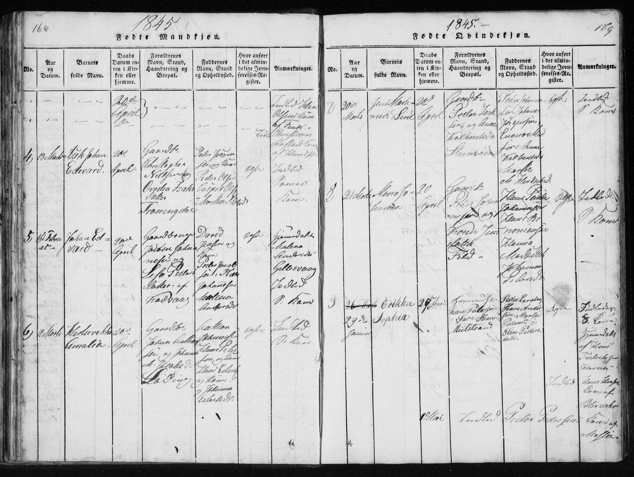 Ministerialprotokoller, klokkerbøker og fødselsregistre - Nordland, AV/SAT-A-1459/801/L0027: Klokkerbok nr. 801C02, 1835-1845, s. 168-169