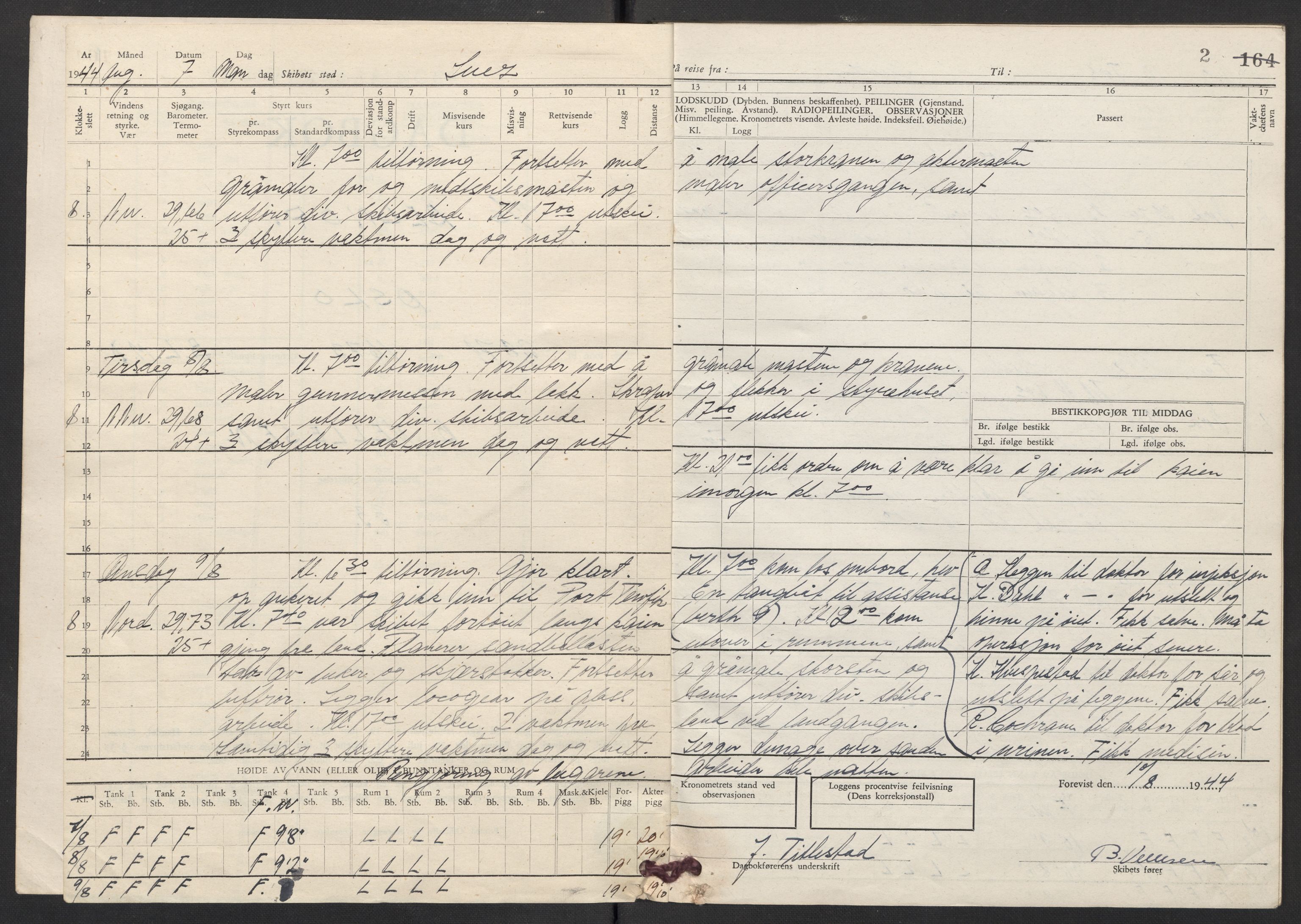 Nortraship, Skipsdagbøker, AV/RA-S-2168/F/L1544/0008: Boknr. 8432 - 8445 / Boknr. 8439 Belnor, 1944