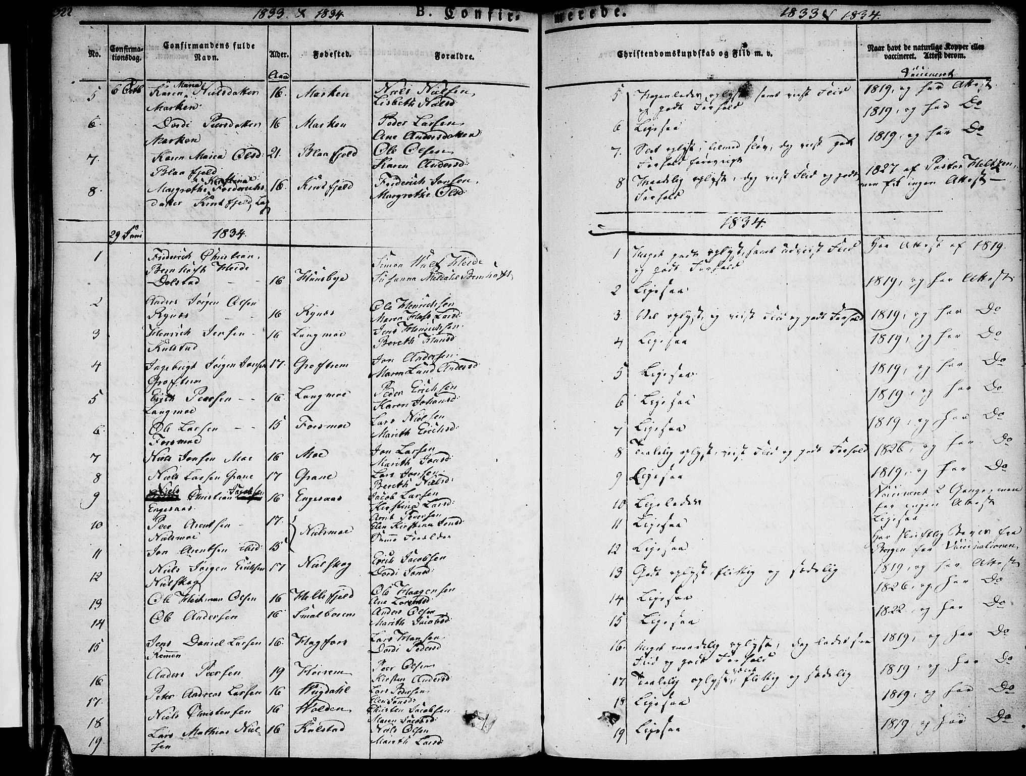 Ministerialprotokoller, klokkerbøker og fødselsregistre - Nordland, AV/SAT-A-1459/820/L0289: Ministerialbok nr. 820A10, 1826-1845, s. 322