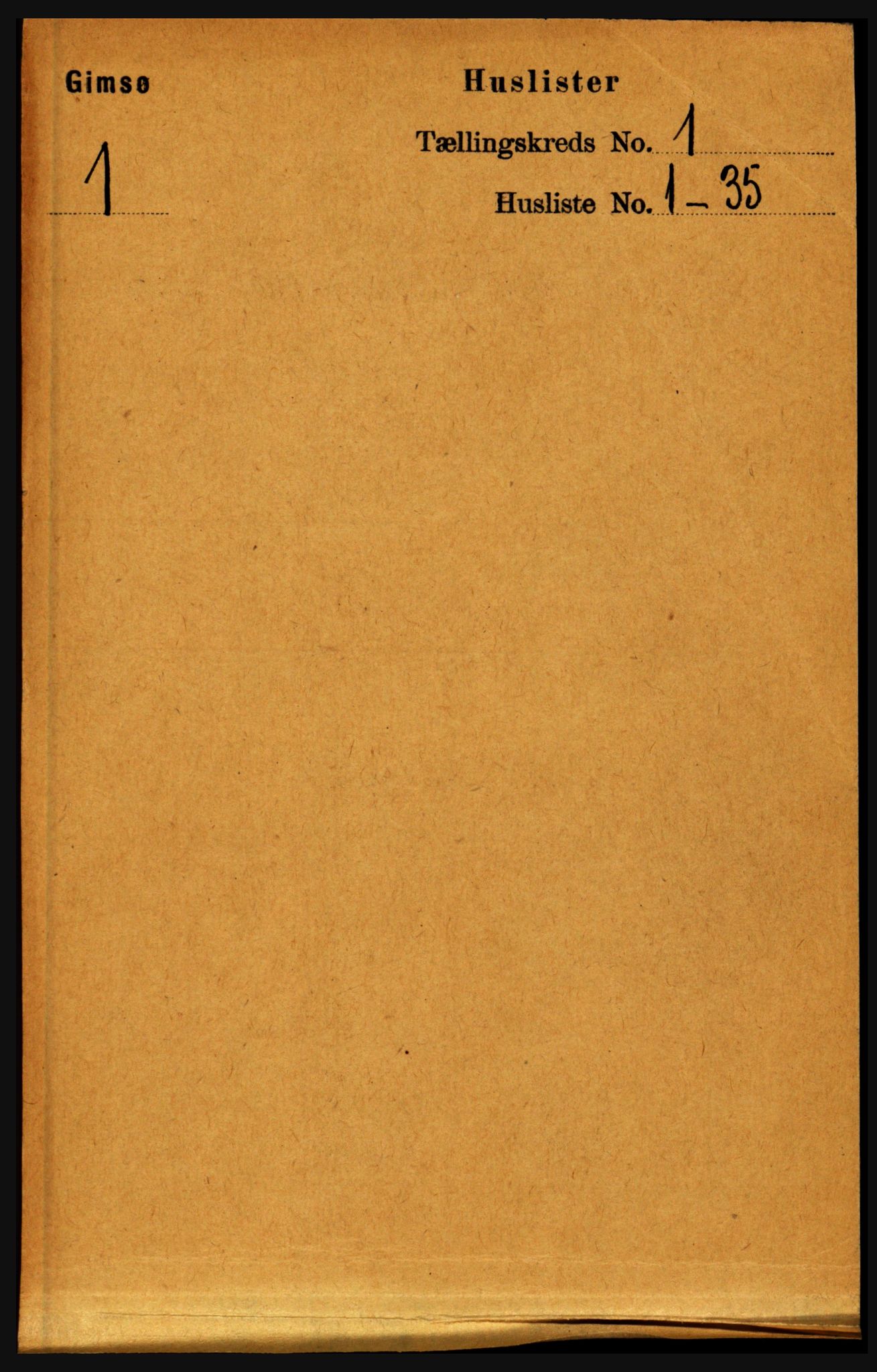 RA, Folketelling 1891 for 1864 Gimsøy herred, 1891, s. 21