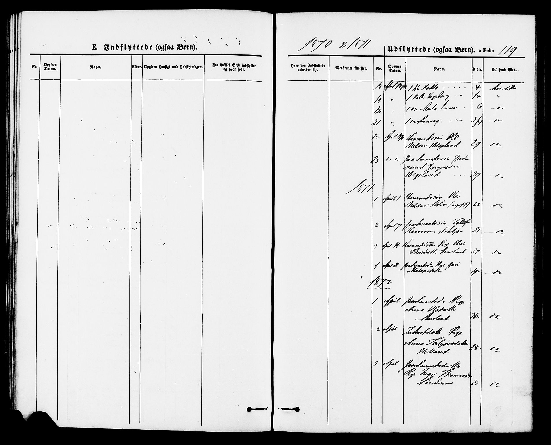 Vikedal sokneprestkontor, SAST/A-101840/01/IV: Ministerialbok nr. A 8, 1868-1885, s. 119