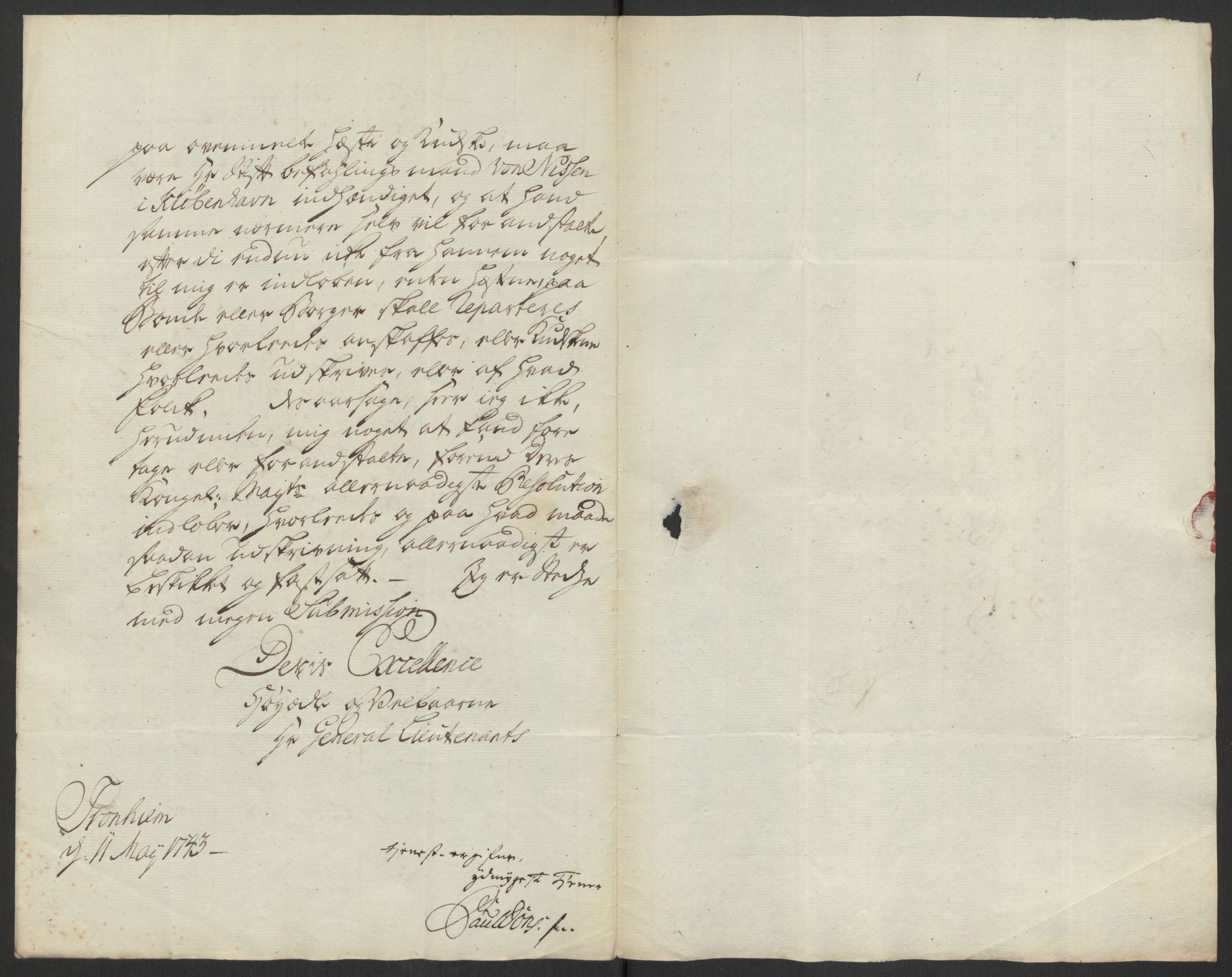 Kommanderende general (KG I) med Det norske krigsdirektorium, AV/RA-EA-5419/D/L0062: Stattholderens, stiftamtmenns og amtmenns brev, 1741-1745, s. 179