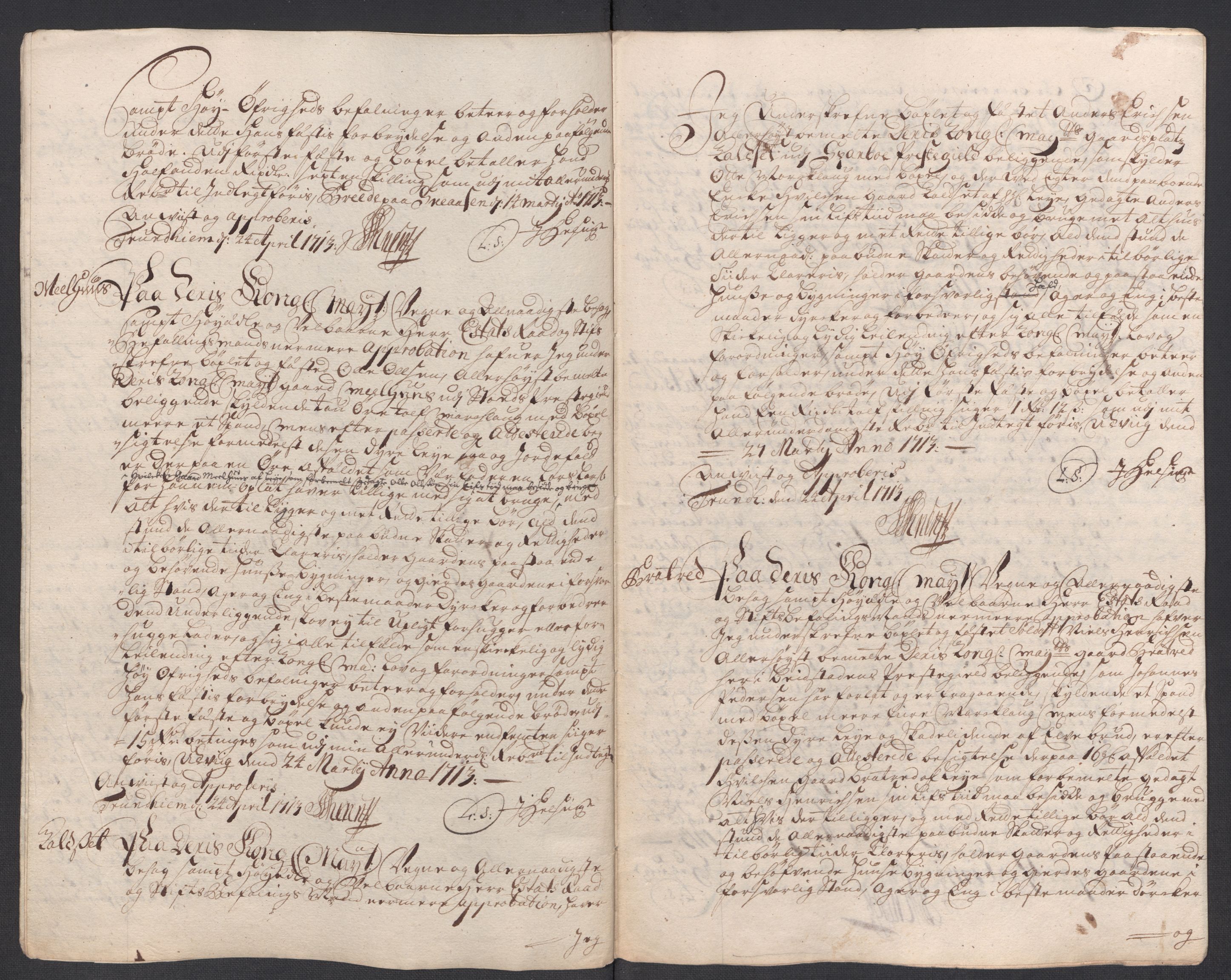 Rentekammeret inntil 1814, Reviderte regnskaper, Fogderegnskap, RA/EA-4092/R63/L4321: Fogderegnskap Inderøy, 1713, s. 324