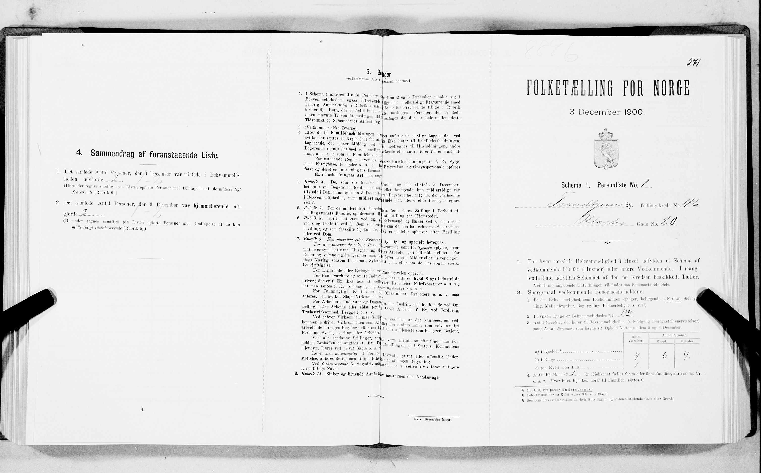 SAT, Folketelling 1900 for 1601 Trondheim kjøpstad, 1900, s. 7574