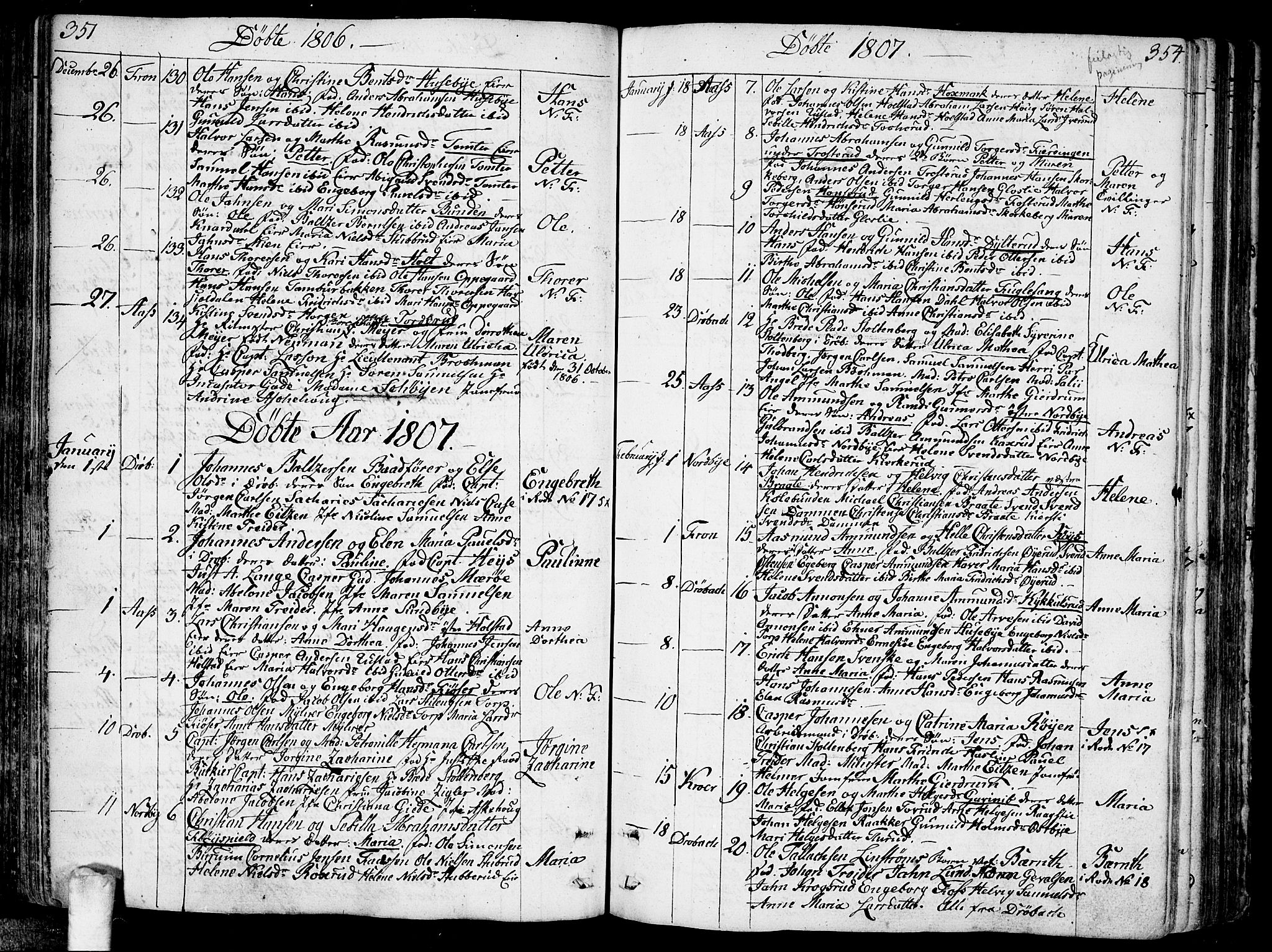 Ås prestekontor Kirkebøker, AV/SAO-A-10894/F/Fa/L0002: Ministerialbok nr. I 2, 1778-1813, s. 351-352