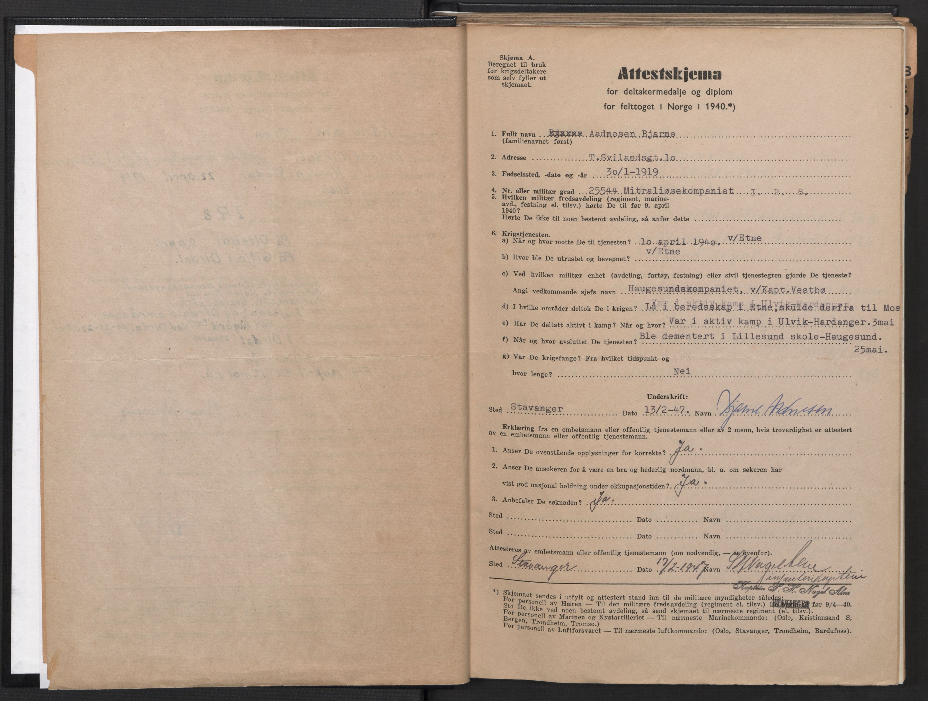 Forsvaret, Rogaland infanteriregiment nr. 8, AV/RA-RAFA-3374/D/Dc/L0001: Saksarkiv nr. 532, 1946, s. 5