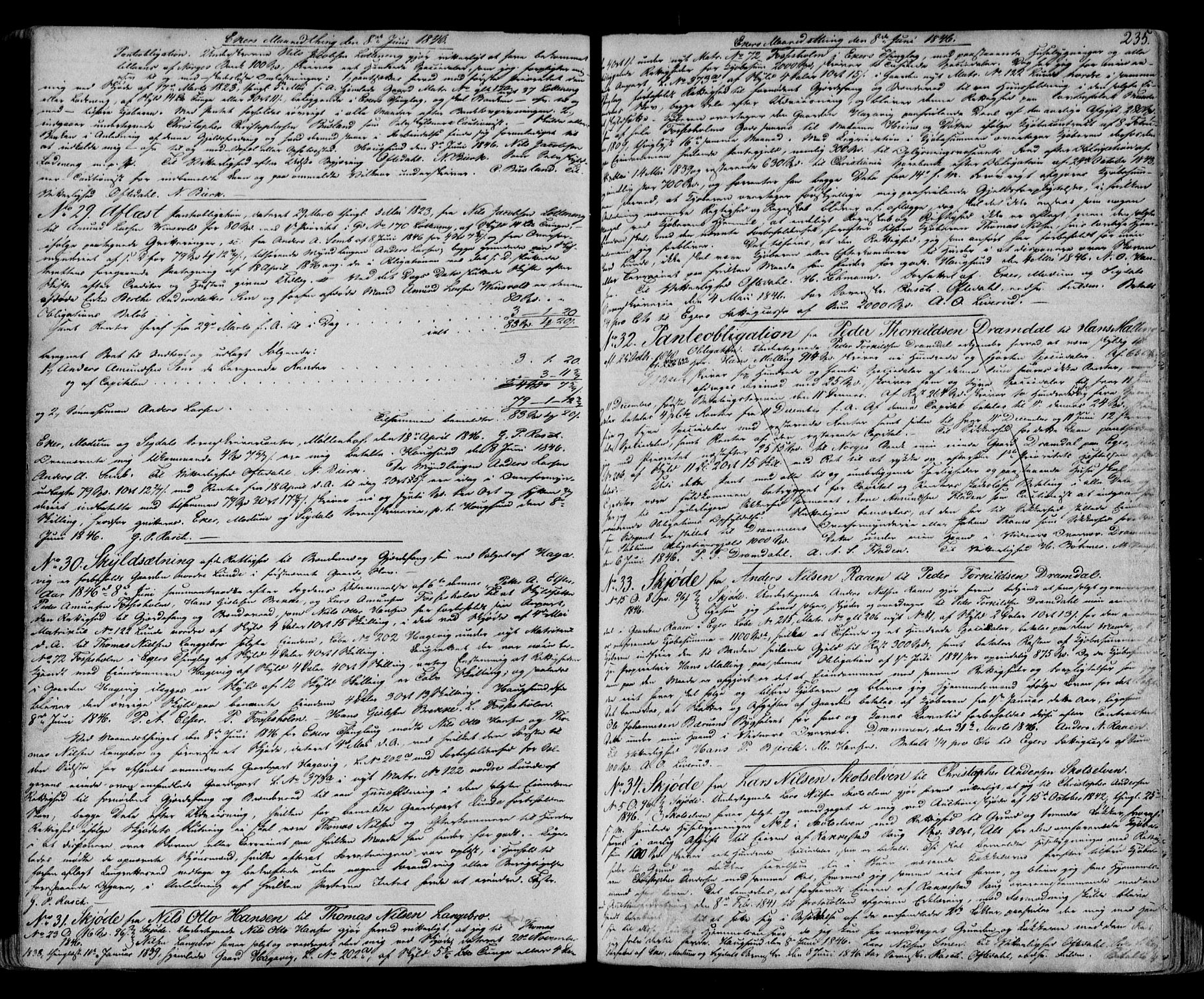 Eiker, Modum og Sigdal sorenskriveri, SAKO/A-123/G/Ga/Gaa/L0012a: Pantebok nr. I 12a, 1844-1848, s. 235