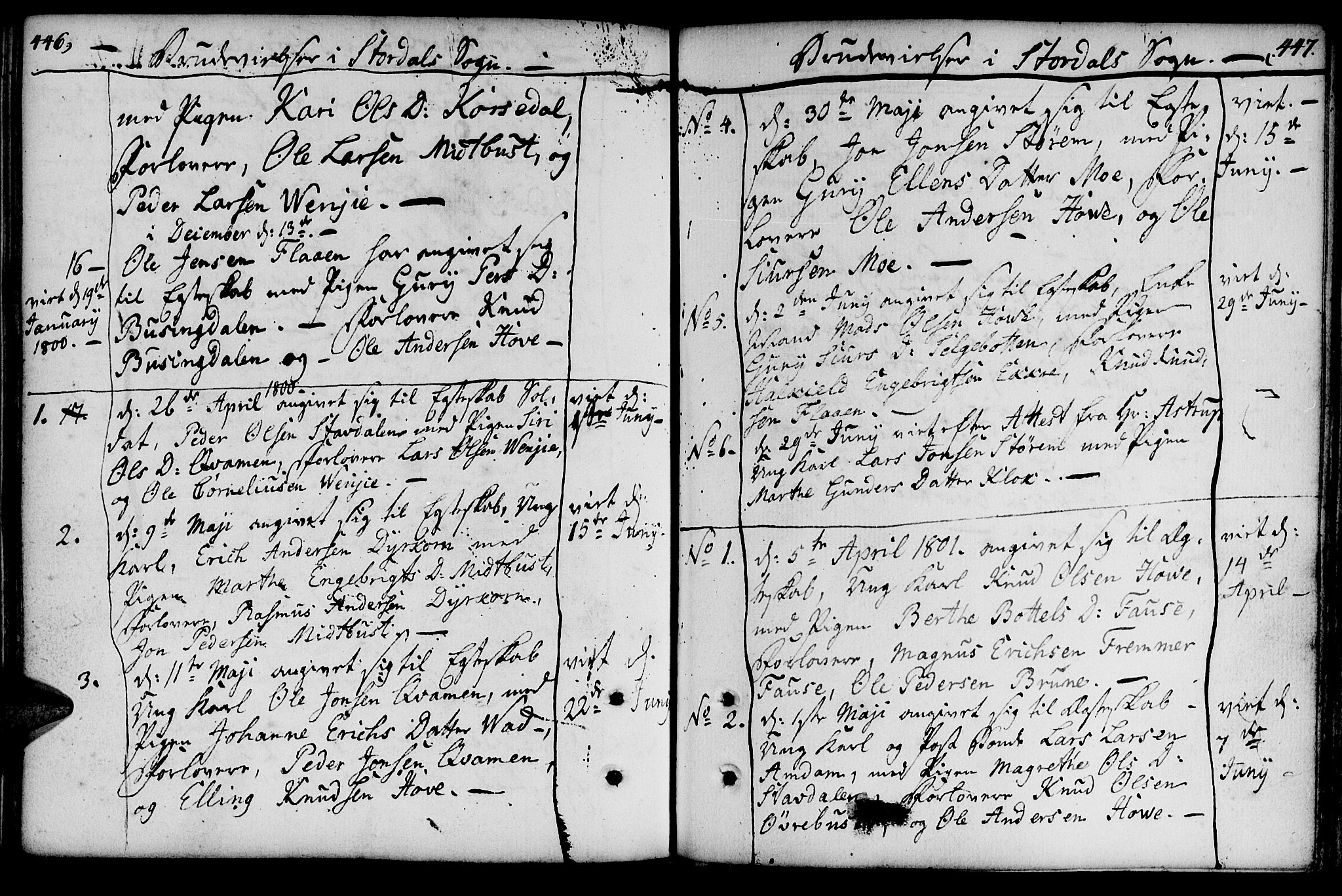 Ministerialprotokoller, klokkerbøker og fødselsregistre - Møre og Romsdal, AV/SAT-A-1454/520/L0271: Ministerialbok nr. 520A01, 1759-1801, s. 446-447