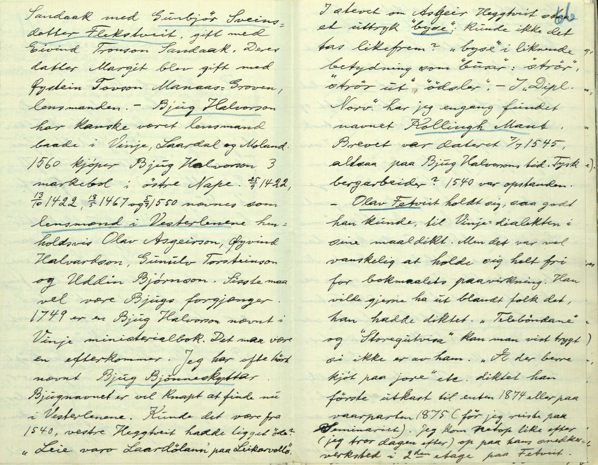 Rikard Berge, TEMU/TGM-A-1003/F/L0009/0003: 341-356 / 343 Mest brev, litt tradisjon, 1902-1925, s. 65-66