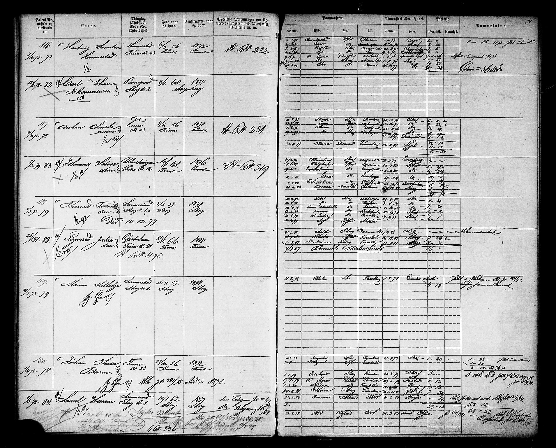 Sarpsborg mønstringskontor, AV/SAO-A-10569c/F/Fc/Fca/L0003: Annotasjonsrulle, 1868-1881, s. 29