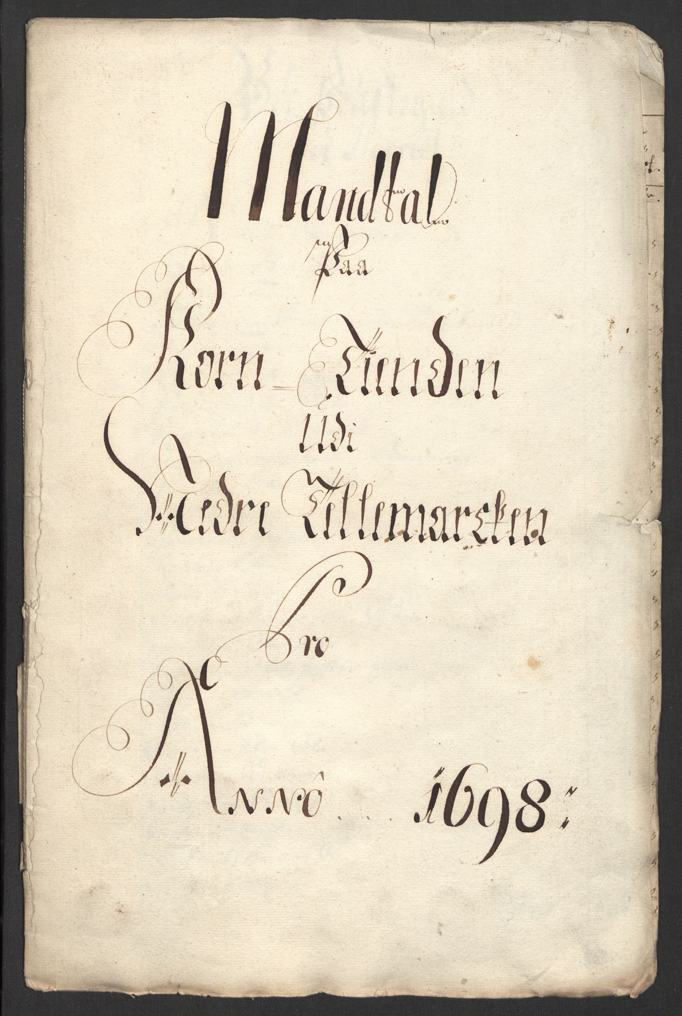 Rentekammeret inntil 1814, Reviderte regnskaper, Fogderegnskap, RA/EA-4092/R36/L2098: Fogderegnskap Øvre og Nedre Telemark og Bamble, 1698, s. 32