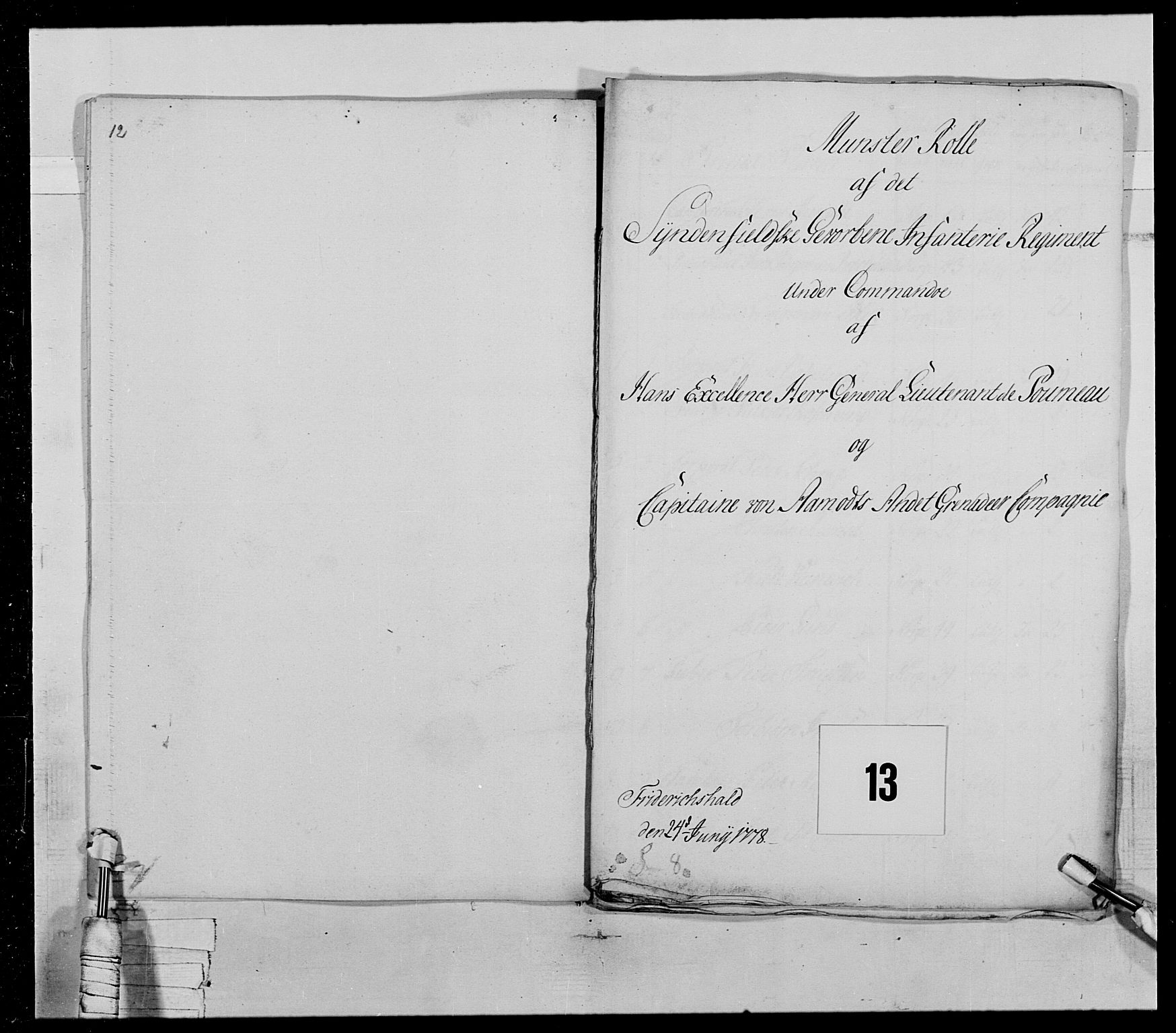 Generalitets- og kommissariatskollegiet, Det kongelige norske kommissariatskollegium, RA/EA-5420/E/Eh/L0028: Sønnafjelske gevorbne infanteriregiment, 1766-1795, s. 98