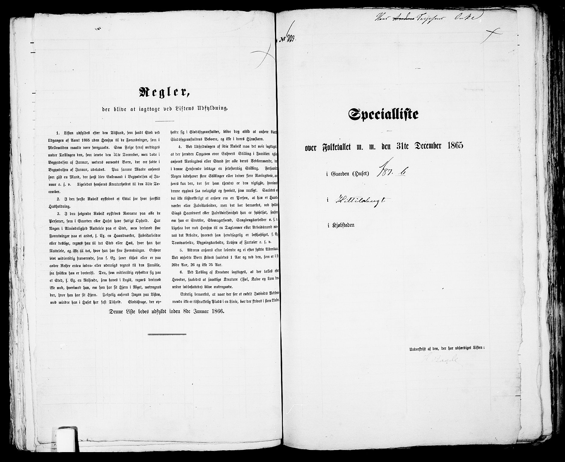 RA, Folketelling 1865 for 0903P Arendal prestegjeld, 1865, s. 452