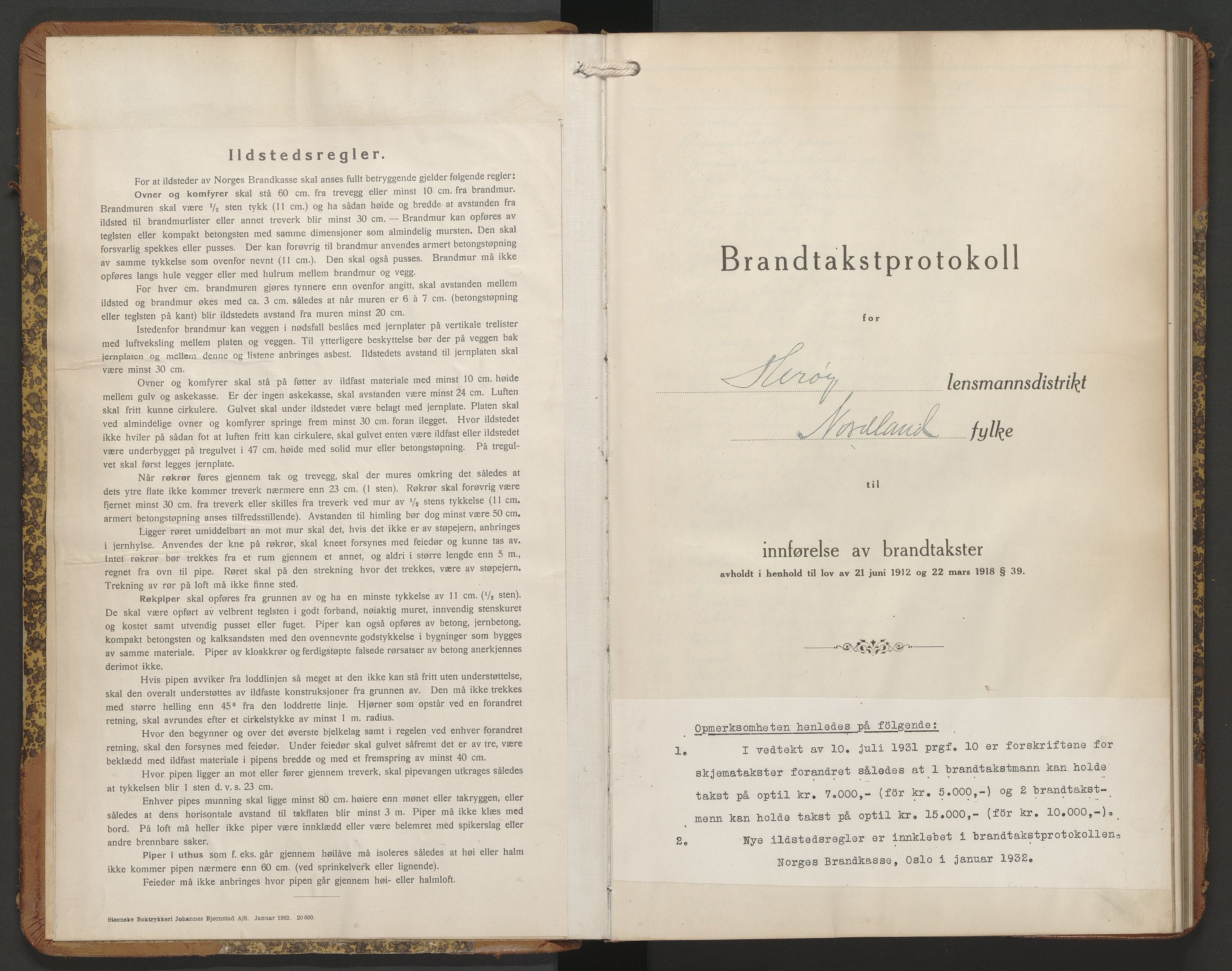 Norges Brannkasse Herøy, AV/SAT-A-5570/Fb/L0011: Branntakstprotokoll - skjema, 1935-1941