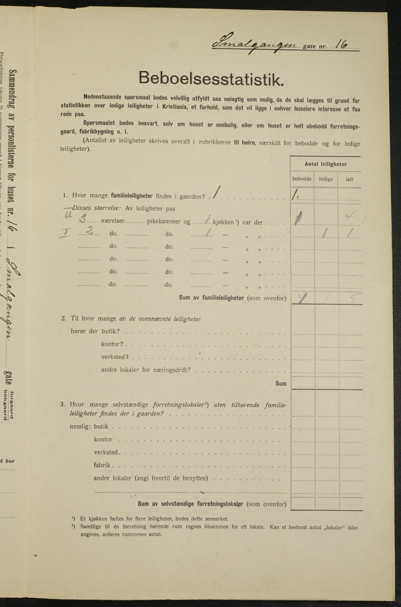 OBA, Kommunal folketelling 1.2.1913 for Kristiania, 1913, s. 97093