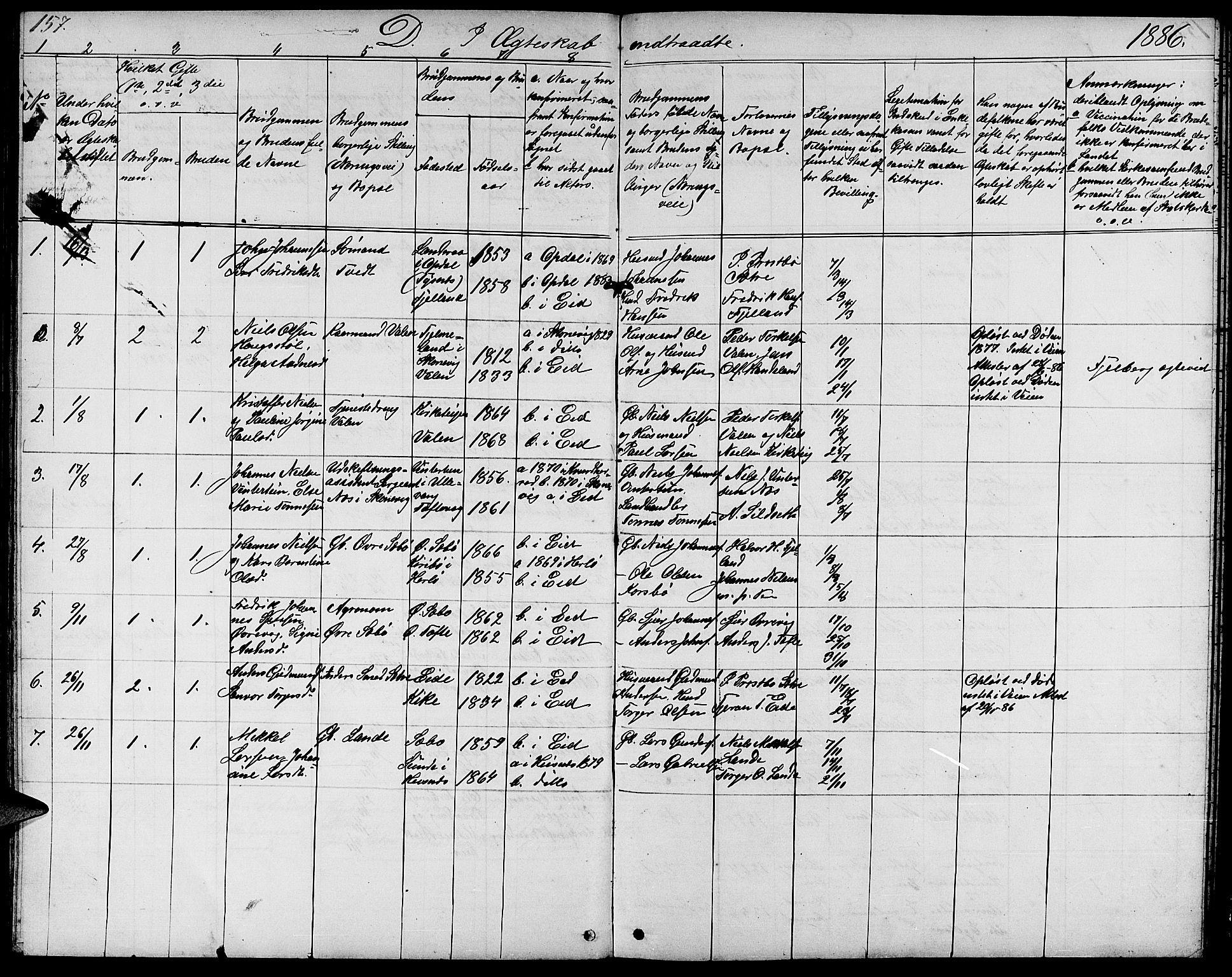 Fjelberg sokneprestembete, AV/SAB-A-75201/H/Hab: Klokkerbok nr. B 3, 1868-1888, s. 157