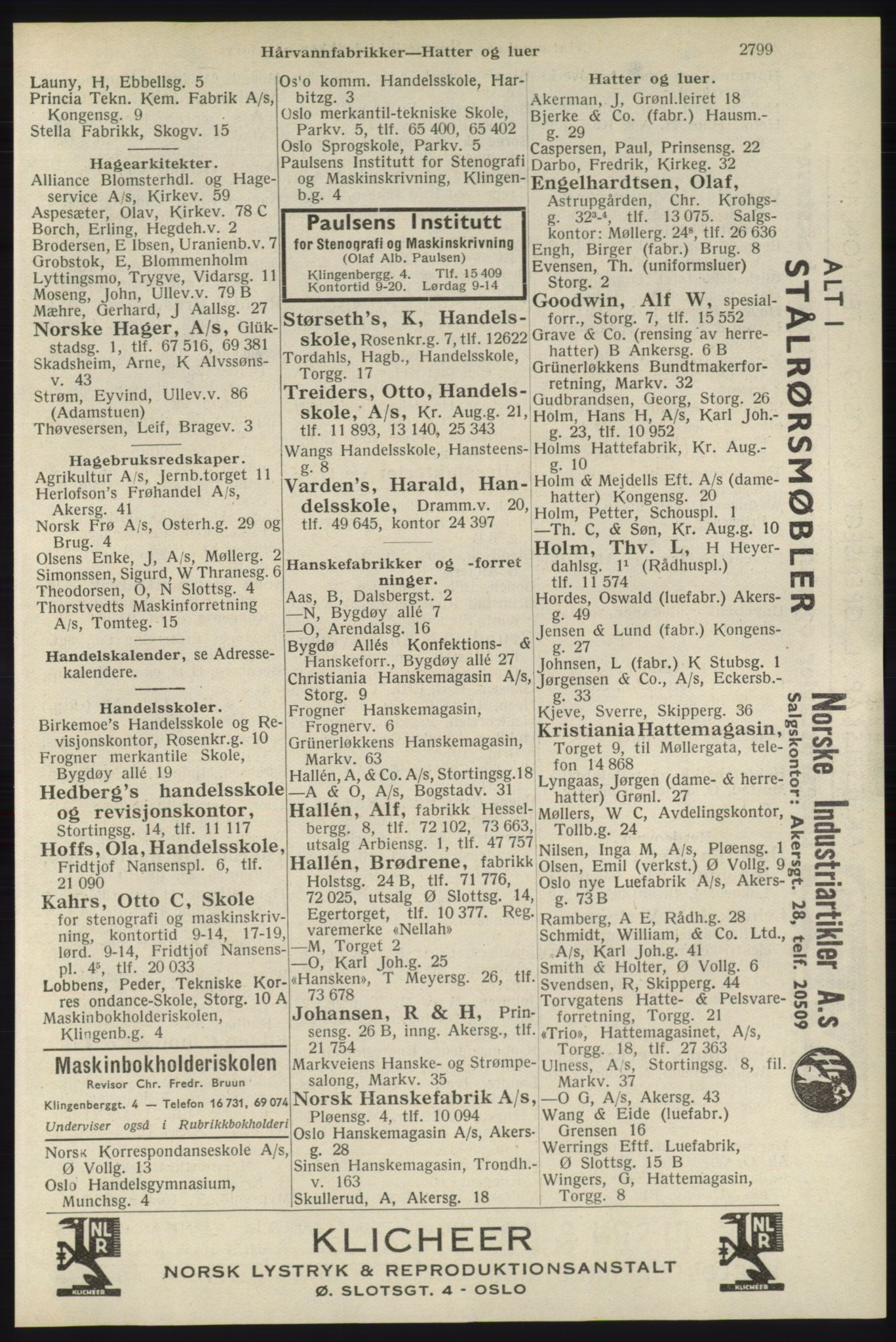Kristiania/Oslo adressebok, PUBL/-, 1940, s. 2749