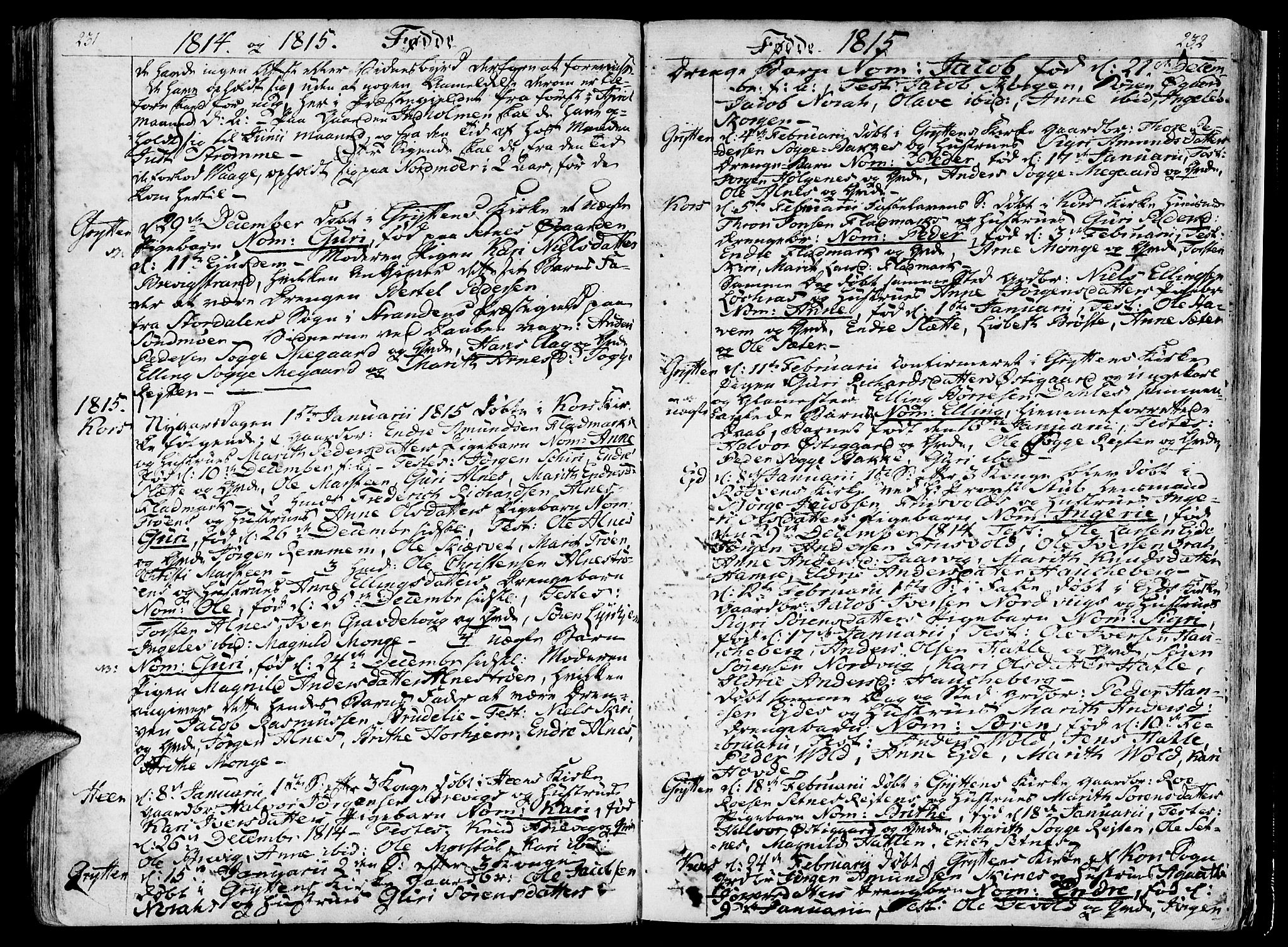 Ministerialprotokoller, klokkerbøker og fødselsregistre - Møre og Romsdal, AV/SAT-A-1454/544/L0570: Ministerialbok nr. 544A03, 1807-1817, s. 231-232