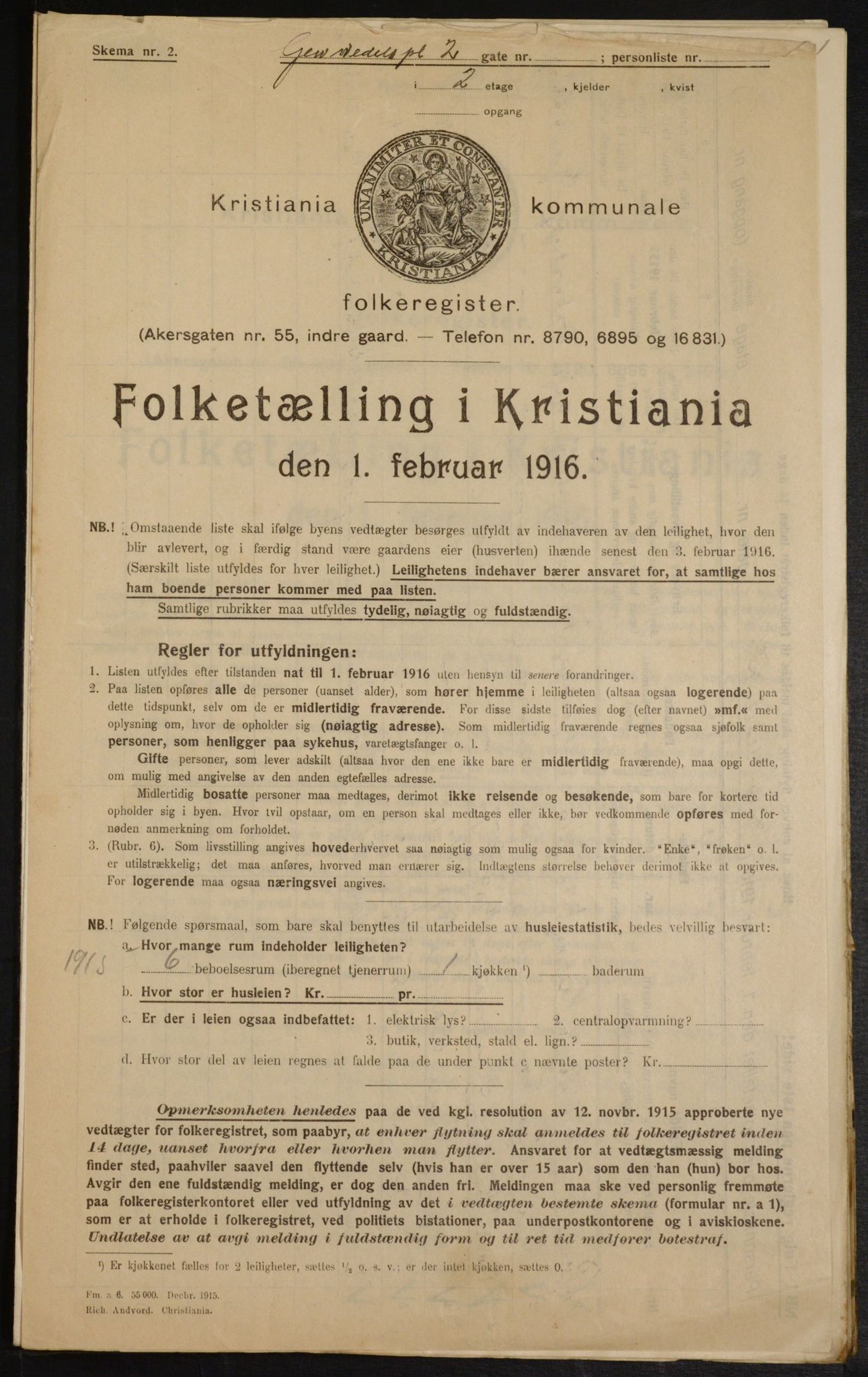 OBA, Kommunal folketelling 1.2.1916 for Kristiania, 1916, s. 30447