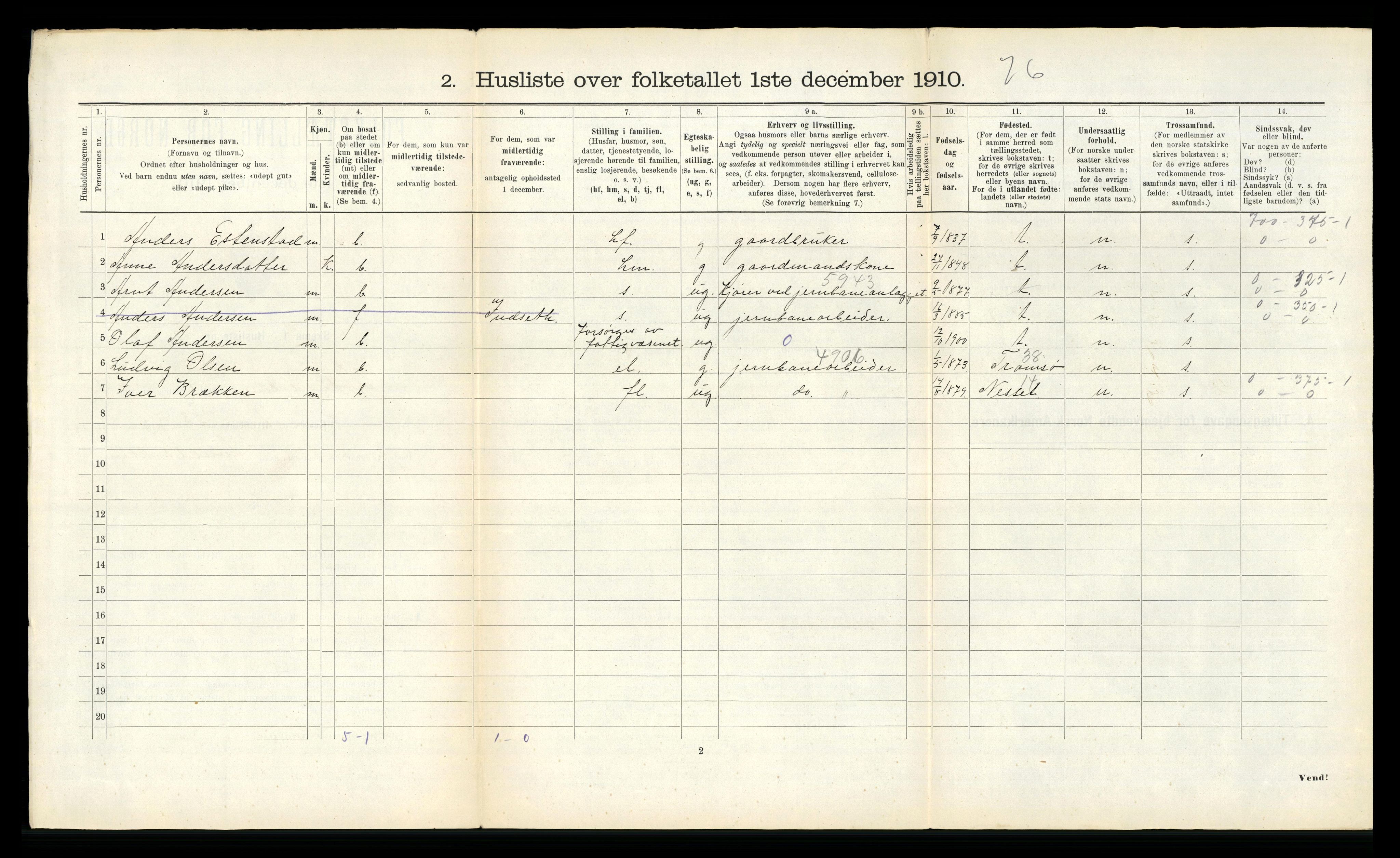 RA, Folketelling 1910 for 1649 Soknedal herred, 1910, s. 42