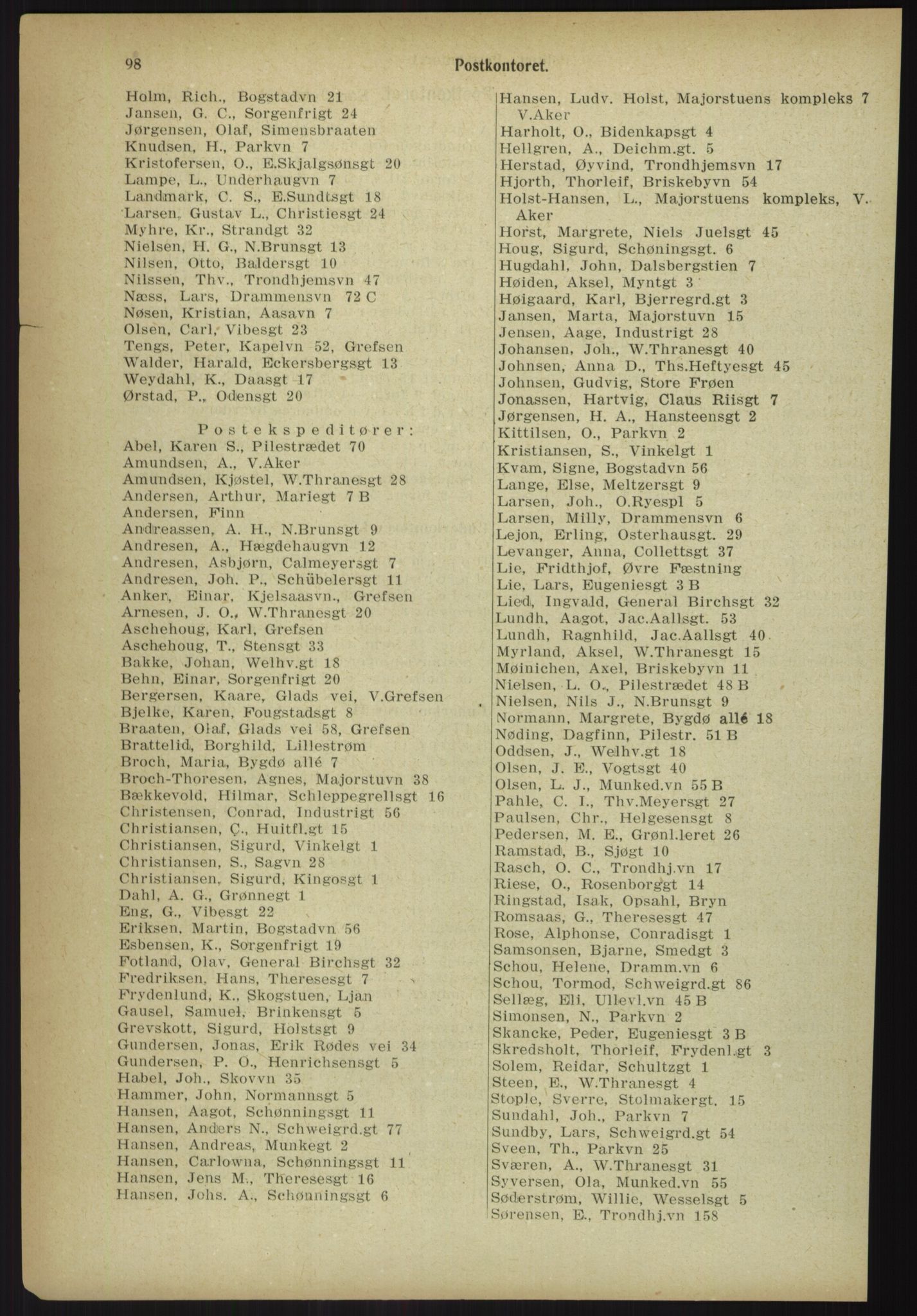 Kristiania/Oslo adressebok, PUBL/-, 1918, s. 105