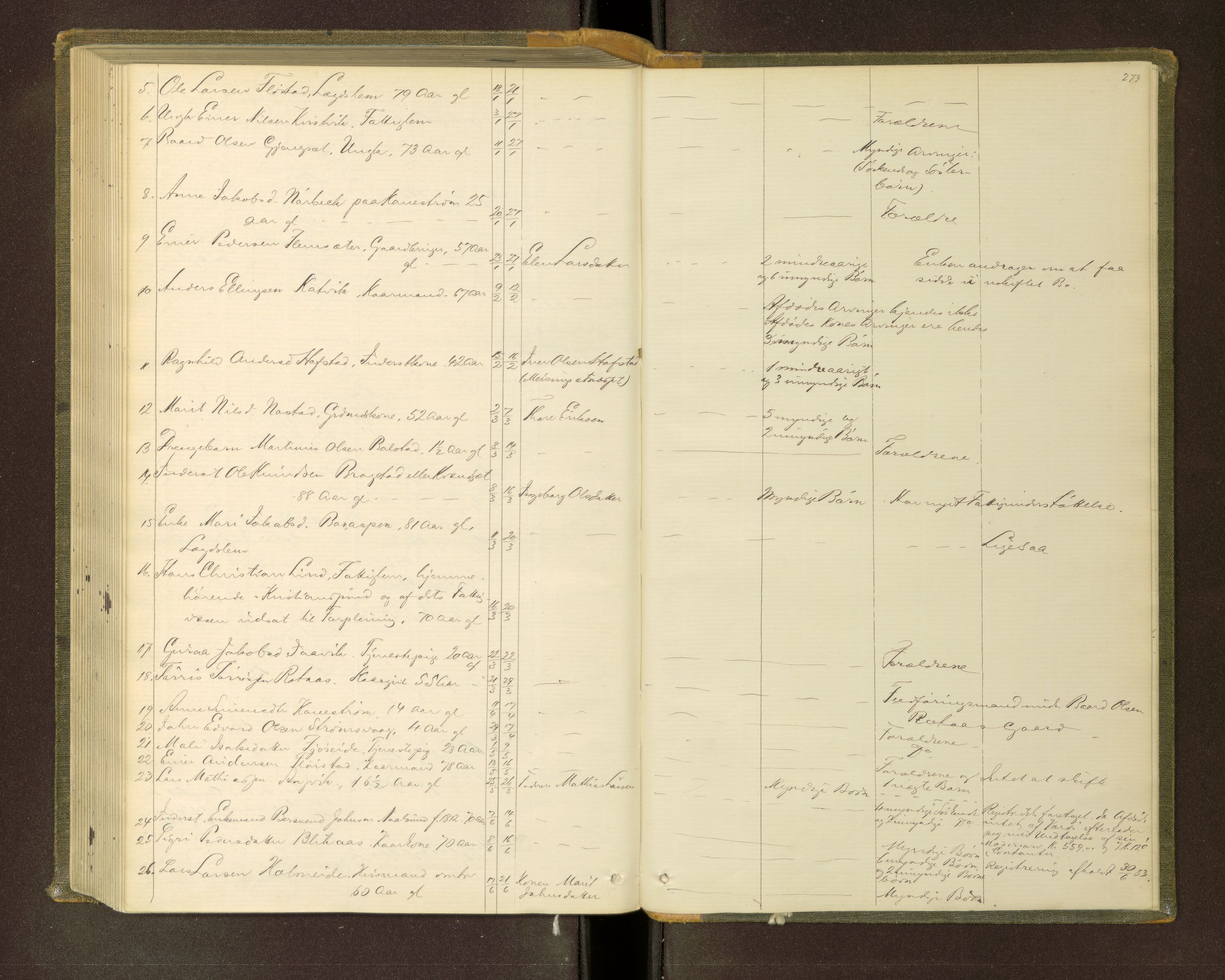 Nordmøre sorenskriveri, AV/SAT-A-4132/1/3/3L/L0002: Dødsfallsprotokoll, 1873-1883, s. 273