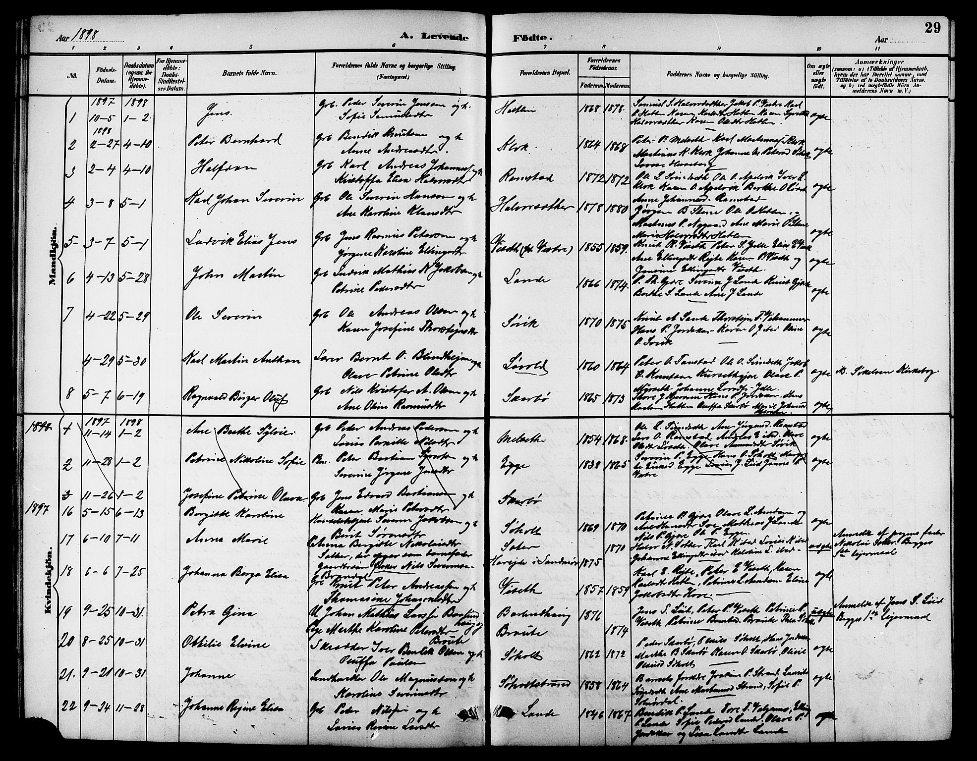 Ministerialprotokoller, klokkerbøker og fødselsregistre - Møre og Romsdal, SAT/A-1454/522/L0327: Klokkerbok nr. 522C06, 1890-1915, s. 29