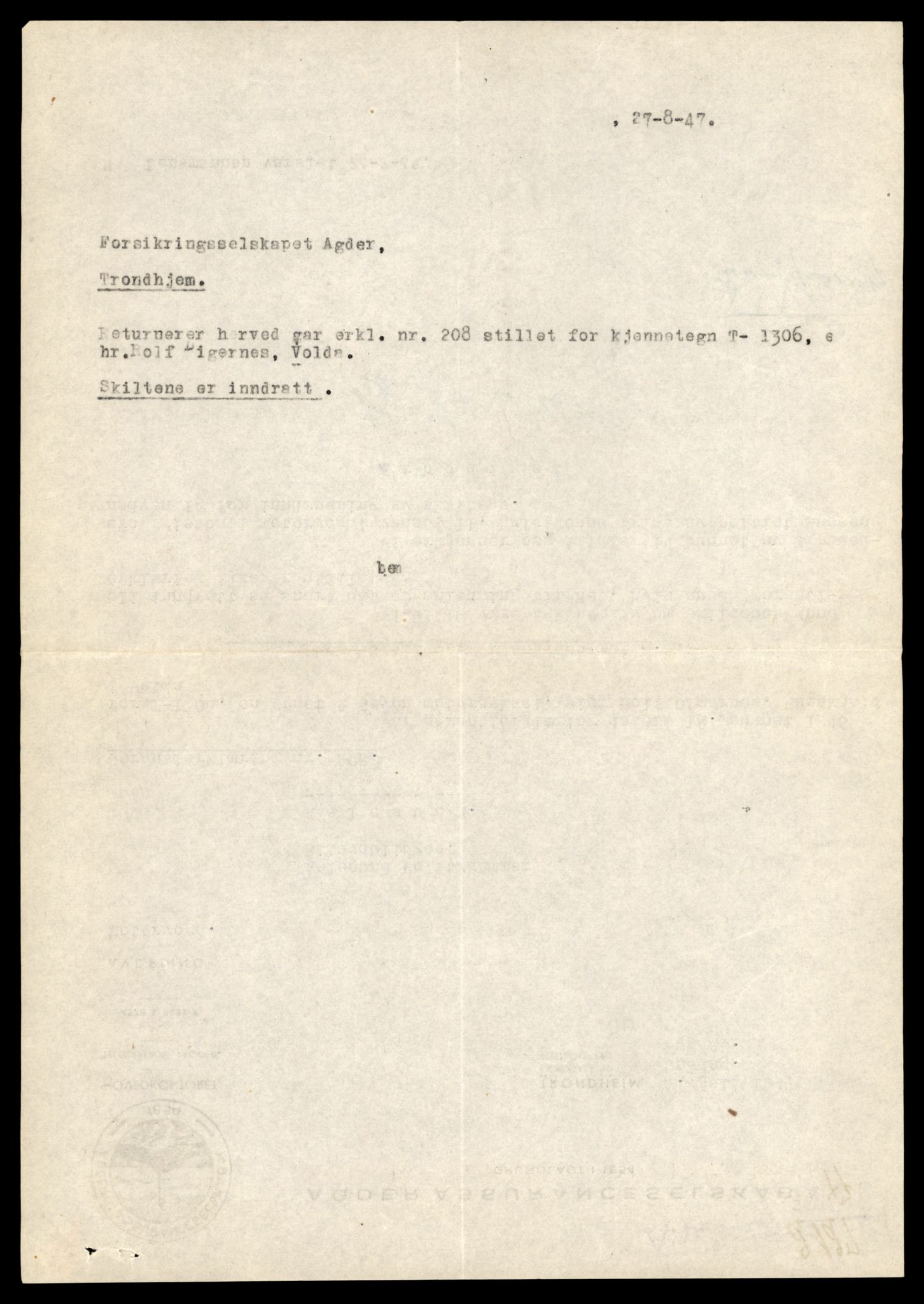 Møre og Romsdal vegkontor - Ålesund trafikkstasjon, AV/SAT-A-4099/F/Fe/L0037: Registreringskort for kjøretøy T 13031 - T 13179, 1927-1998, s. 2444