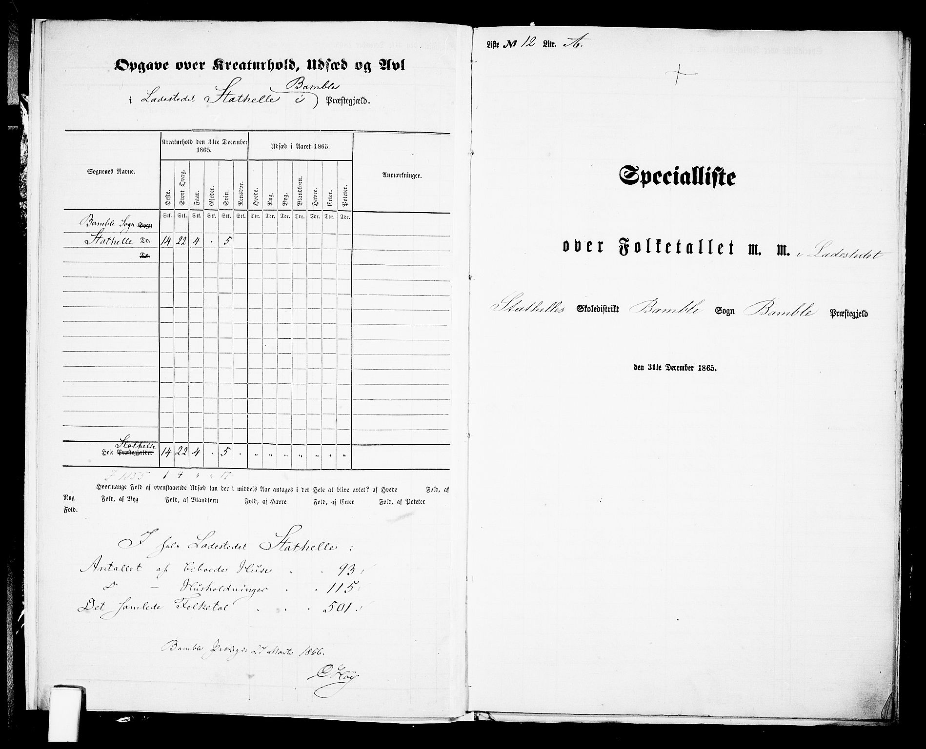 RA, Folketelling 1865 for 0814P Bamble prestegjeld, 1865, s. 229