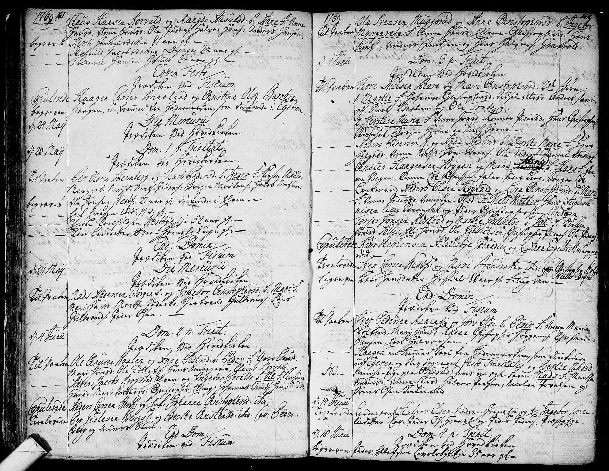 Eiker kirkebøker, AV/SAKO-A-4/F/Fa/L0008: Ministerialbok nr. I 8, 1764-1788, s. 161-162