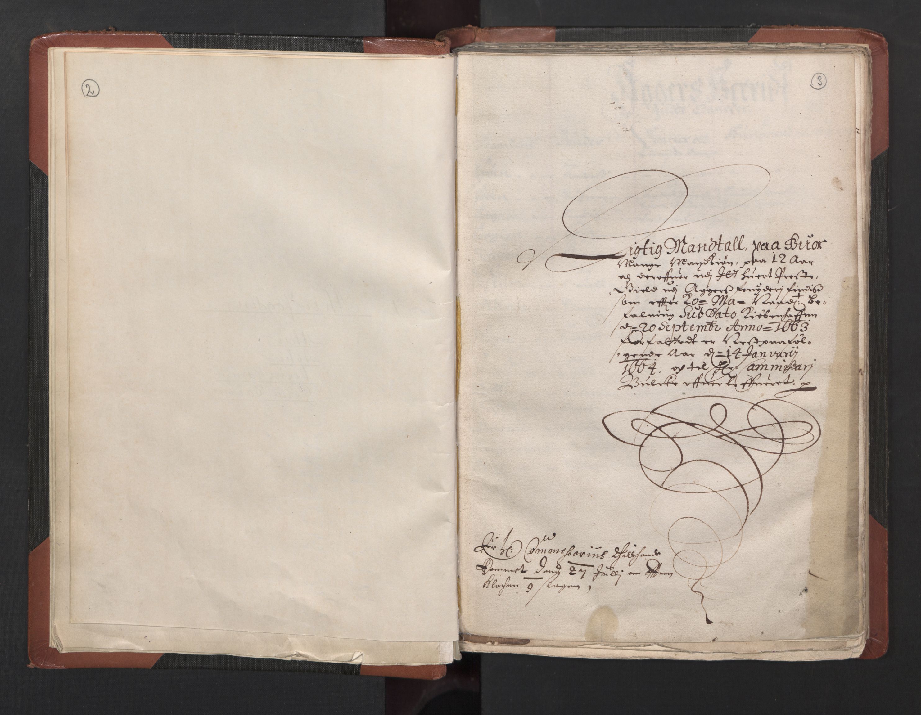 RA, Fogdenes og sorenskrivernes manntall 1664-1666, nr. 2: Aker fogderi, Follo fogderi, Nedre Romerike fogderi og Øvre Romerike fogderi, 1664, s. 2-3