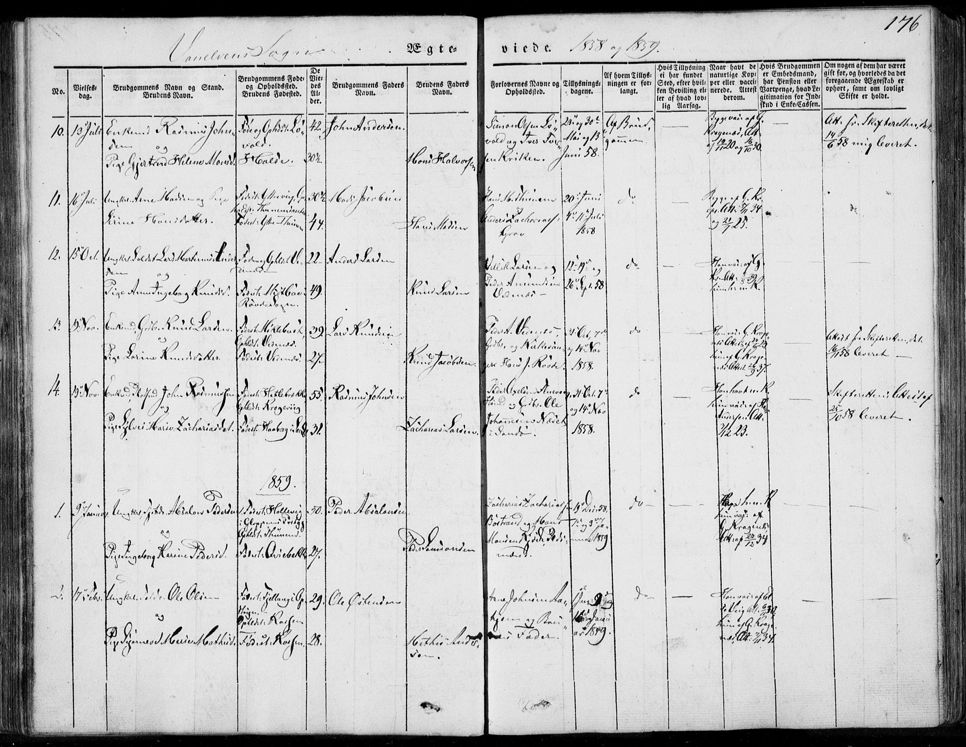 Ministerialprotokoller, klokkerbøker og fødselsregistre - Møre og Romsdal, SAT/A-1454/501/L0006: Ministerialbok nr. 501A06, 1844-1868, s. 176