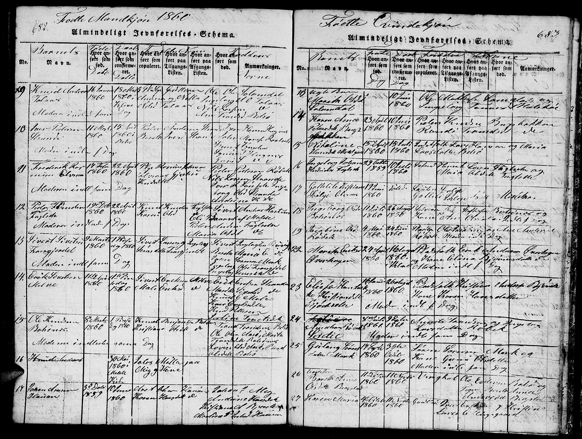 Ministerialprotokoller, klokkerbøker og fødselsregistre - Møre og Romsdal, AV/SAT-A-1454/555/L0665: Klokkerbok nr. 555C01, 1818-1868, s. 682-683