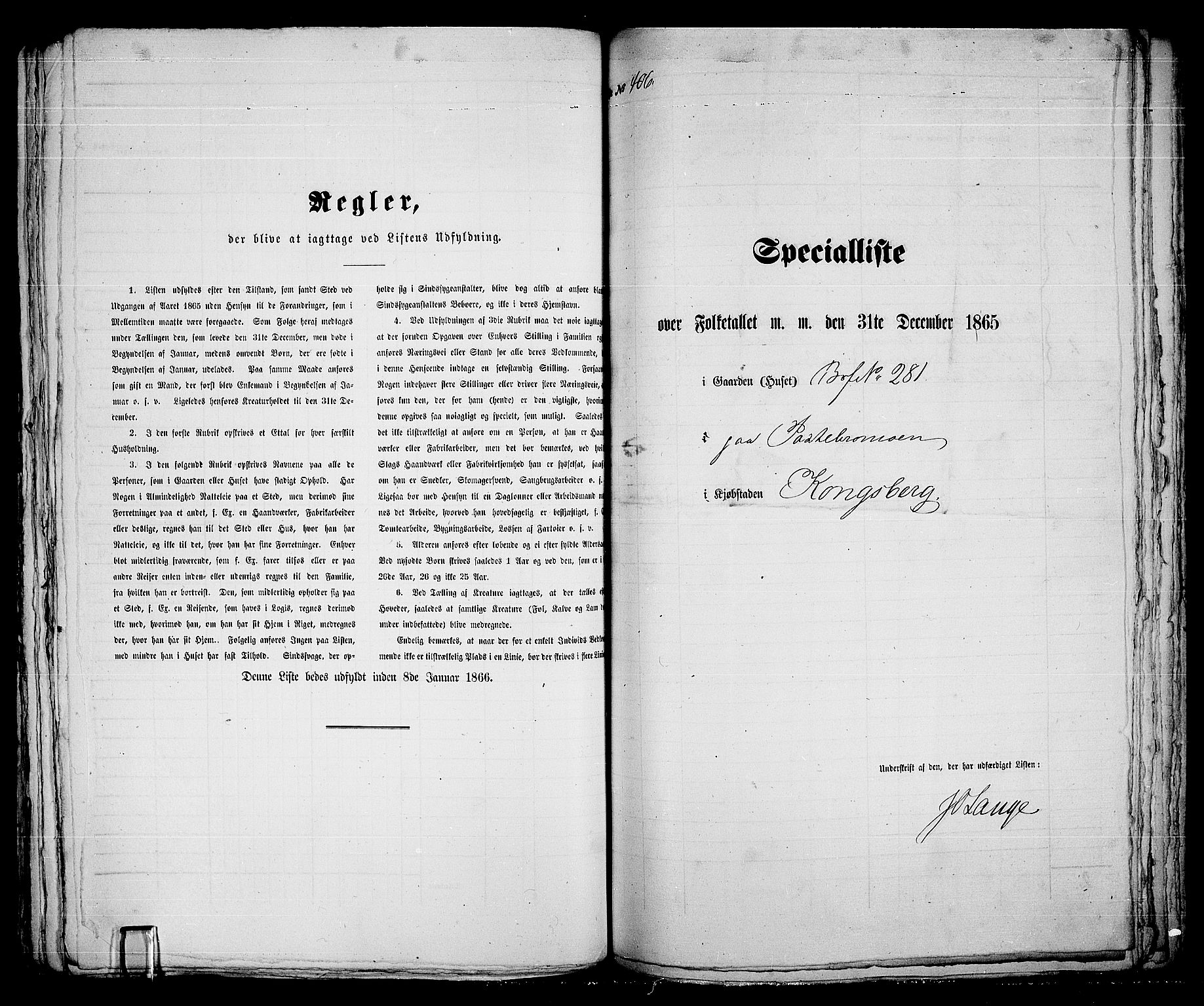 RA, Folketelling 1865 for 0604B Kongsberg prestegjeld, Kongsberg kjøpstad, 1865, s. 827