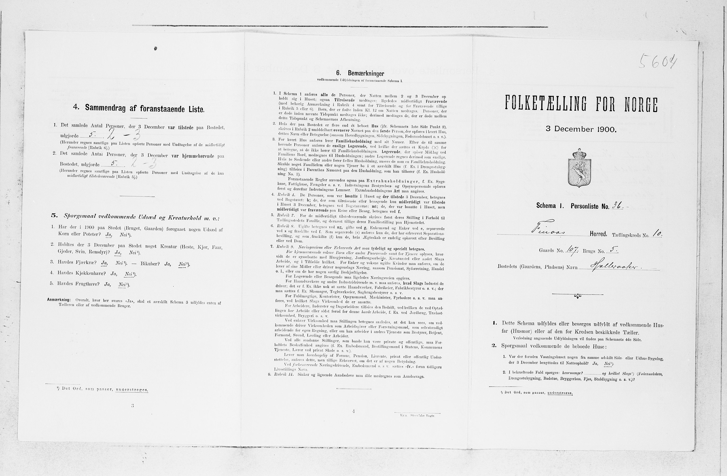 SAB, Folketelling 1900 for 1218 Finnås herred, 1900, s. 1112
