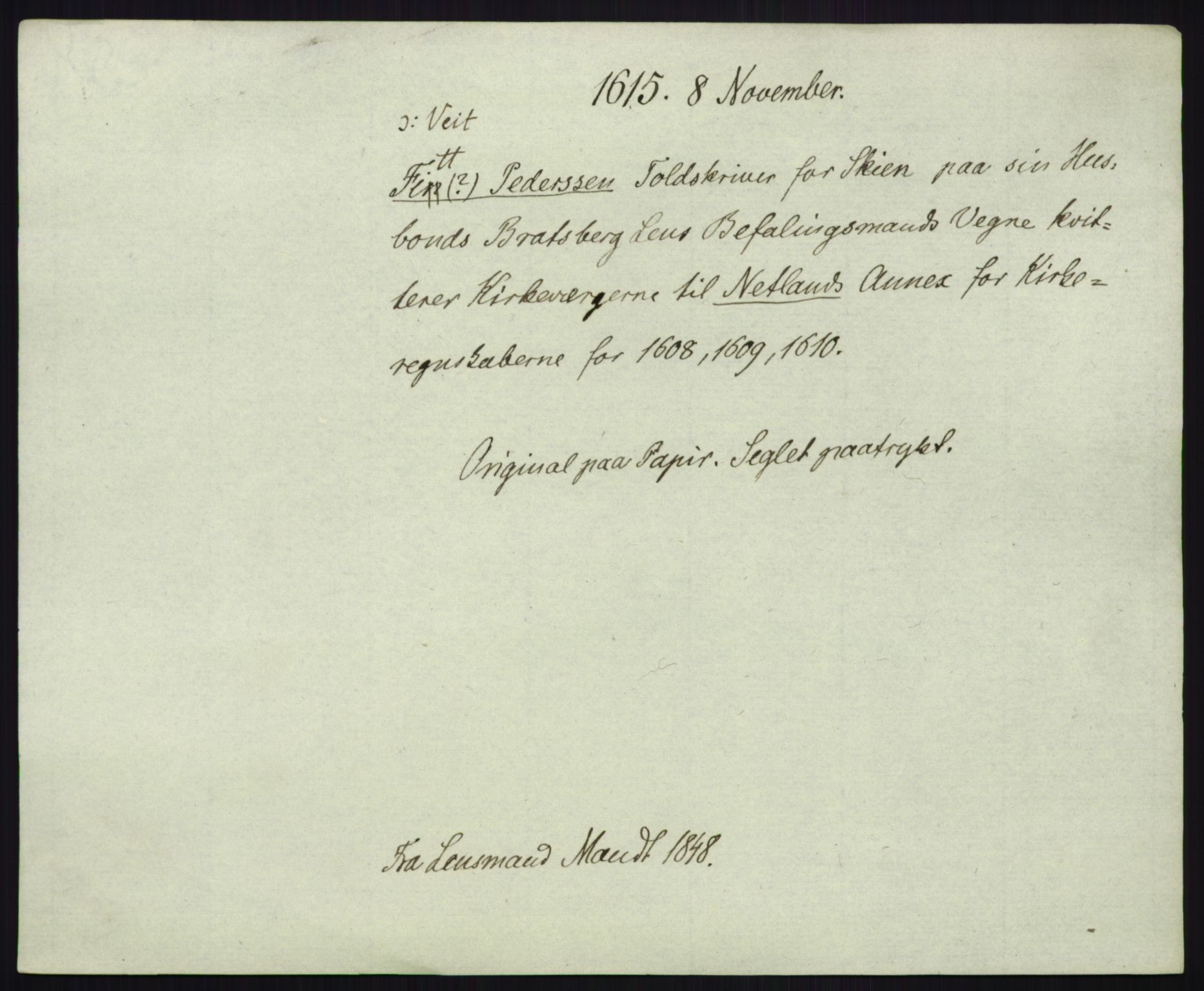 Riksarkivets diplomsamling, AV/RA-EA-5965/F35/F35b/L0006: Riksarkivets diplomer, seddelregister, 1613-1624, s. 181