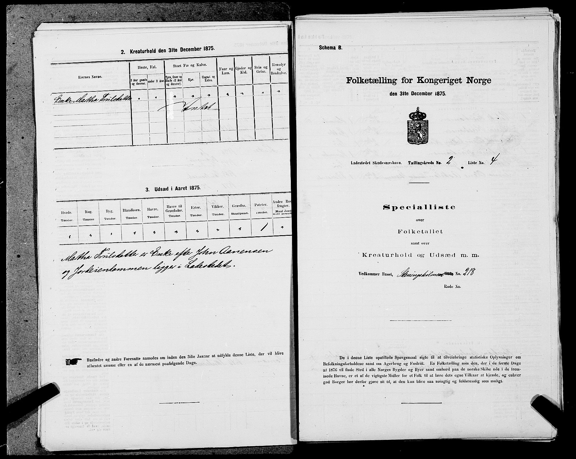 SAST, Folketelling 1875 for 1104B Skudenes prestegjeld, Skudeneshavn ladested, 1875, s. 139