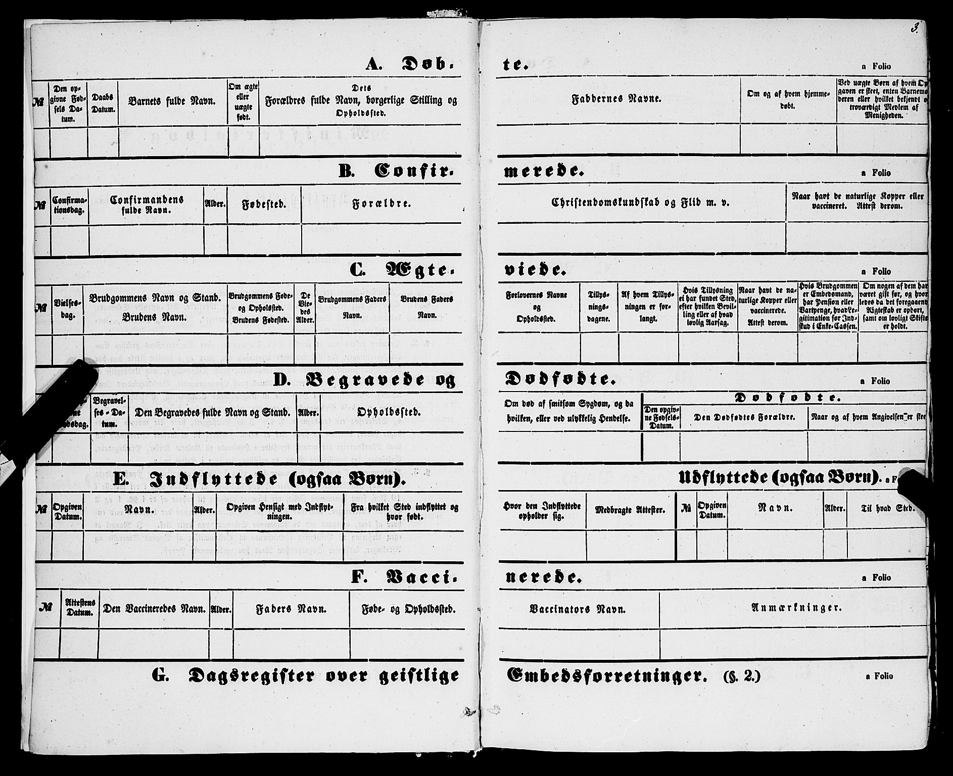 Domkirken sokneprestembete, AV/SAB-A-74801/H/Haa/L0034: Ministerialbok nr. D 2, 1853-1874, s. 2