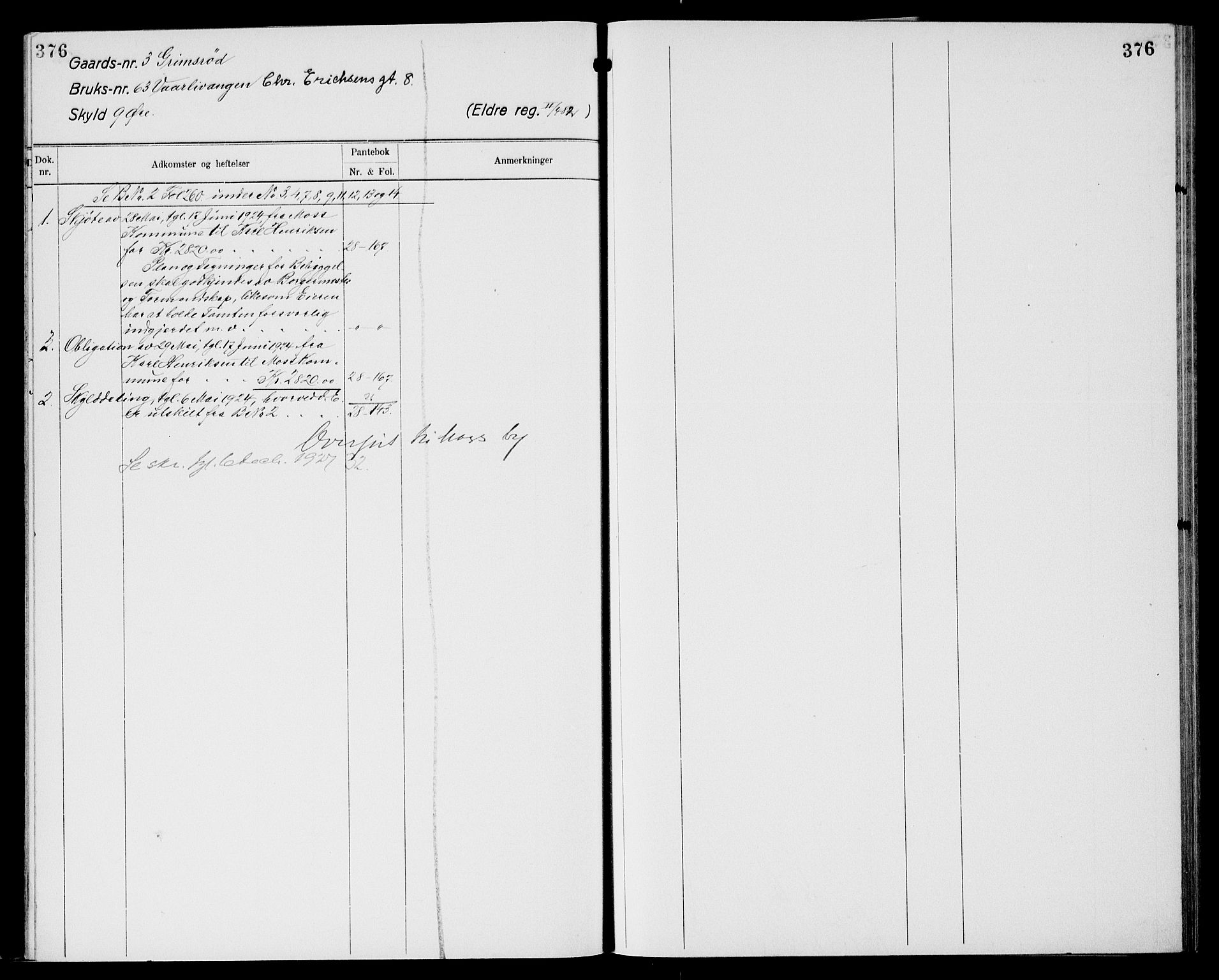 Moss sorenskriveri, AV/SAO-A-10168: Panteregister nr. XI 2, 1836-1960, s. 376